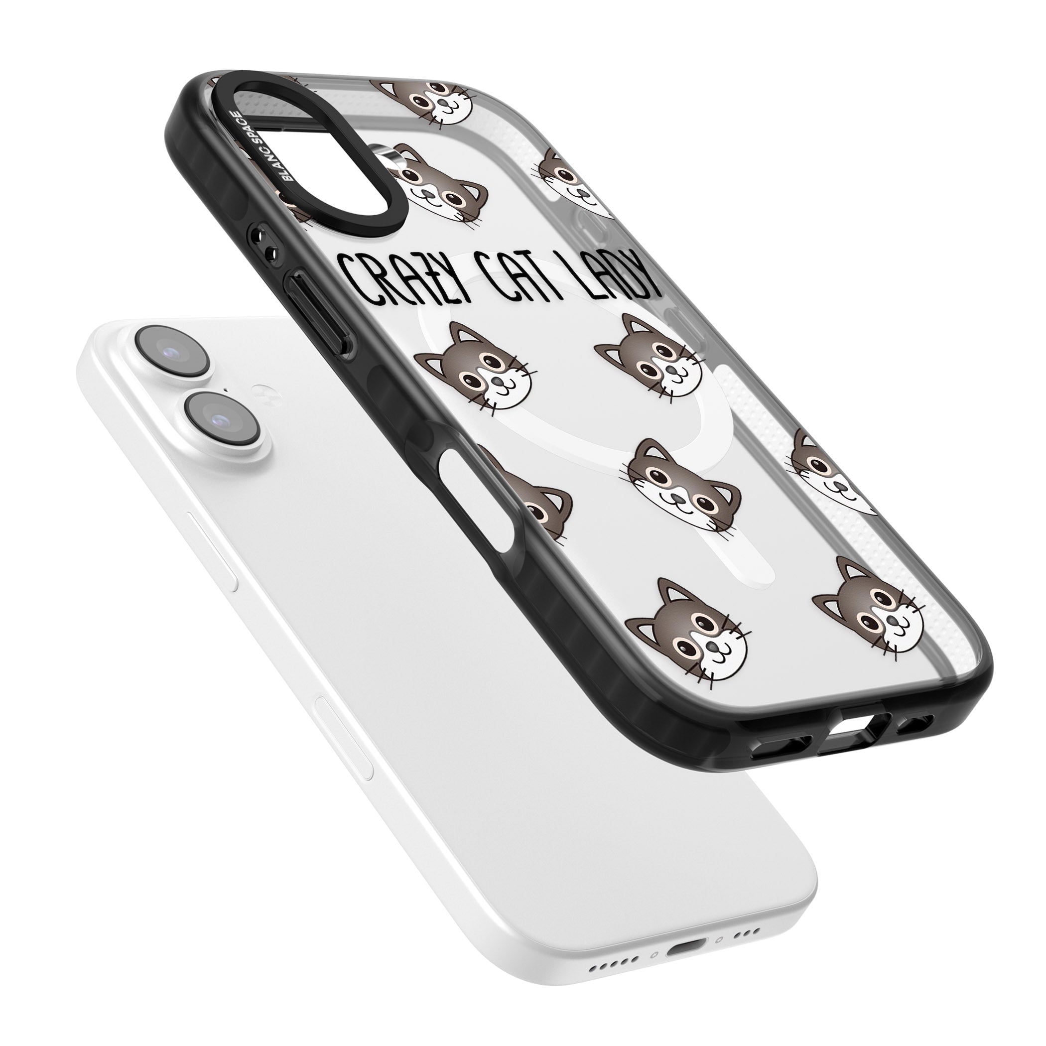 Crazy Cat Lady iPhone 17 Impact Pro Black Phone Case Colours