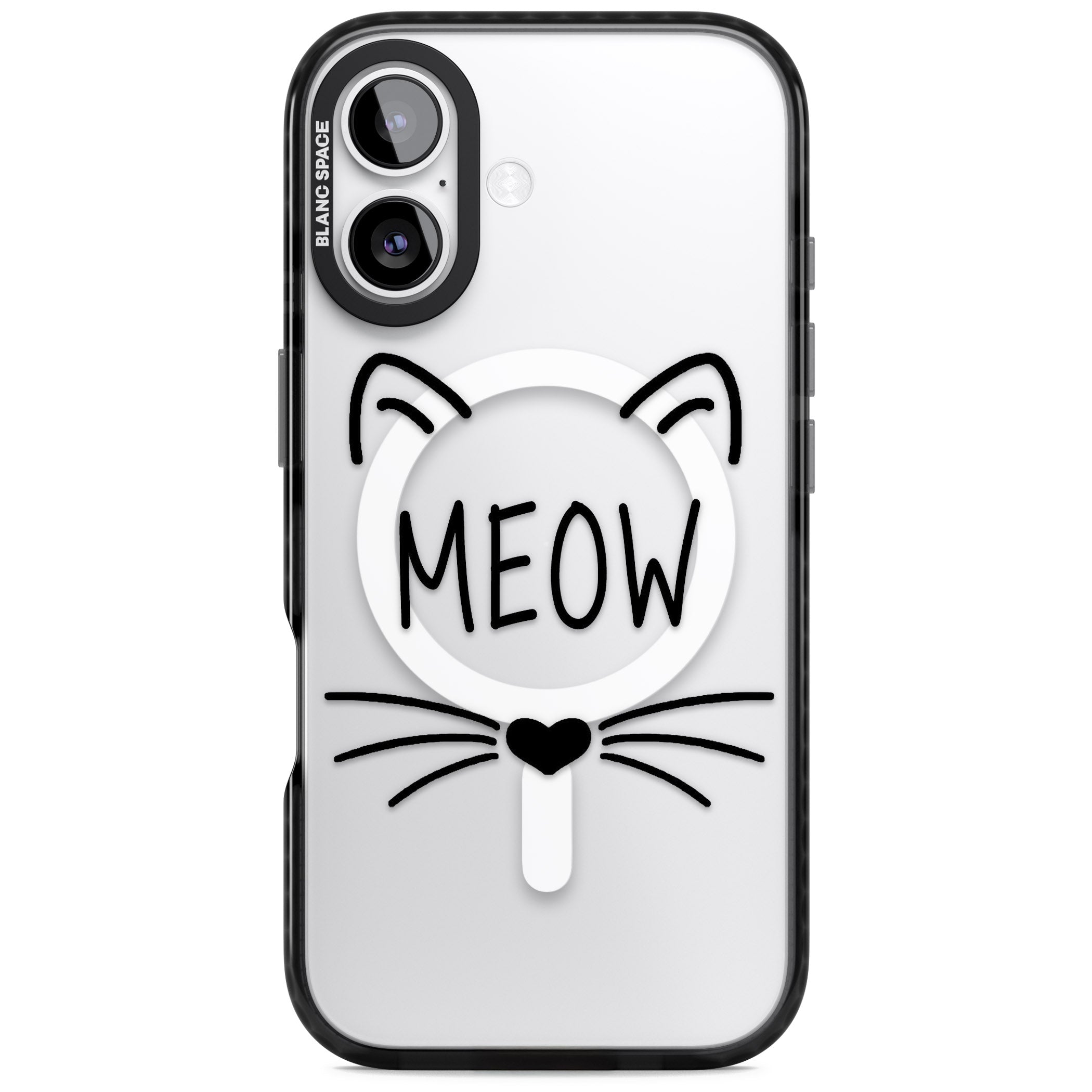 Cat Whiskers iPhone 17 Impact Pro Black Phone Case
