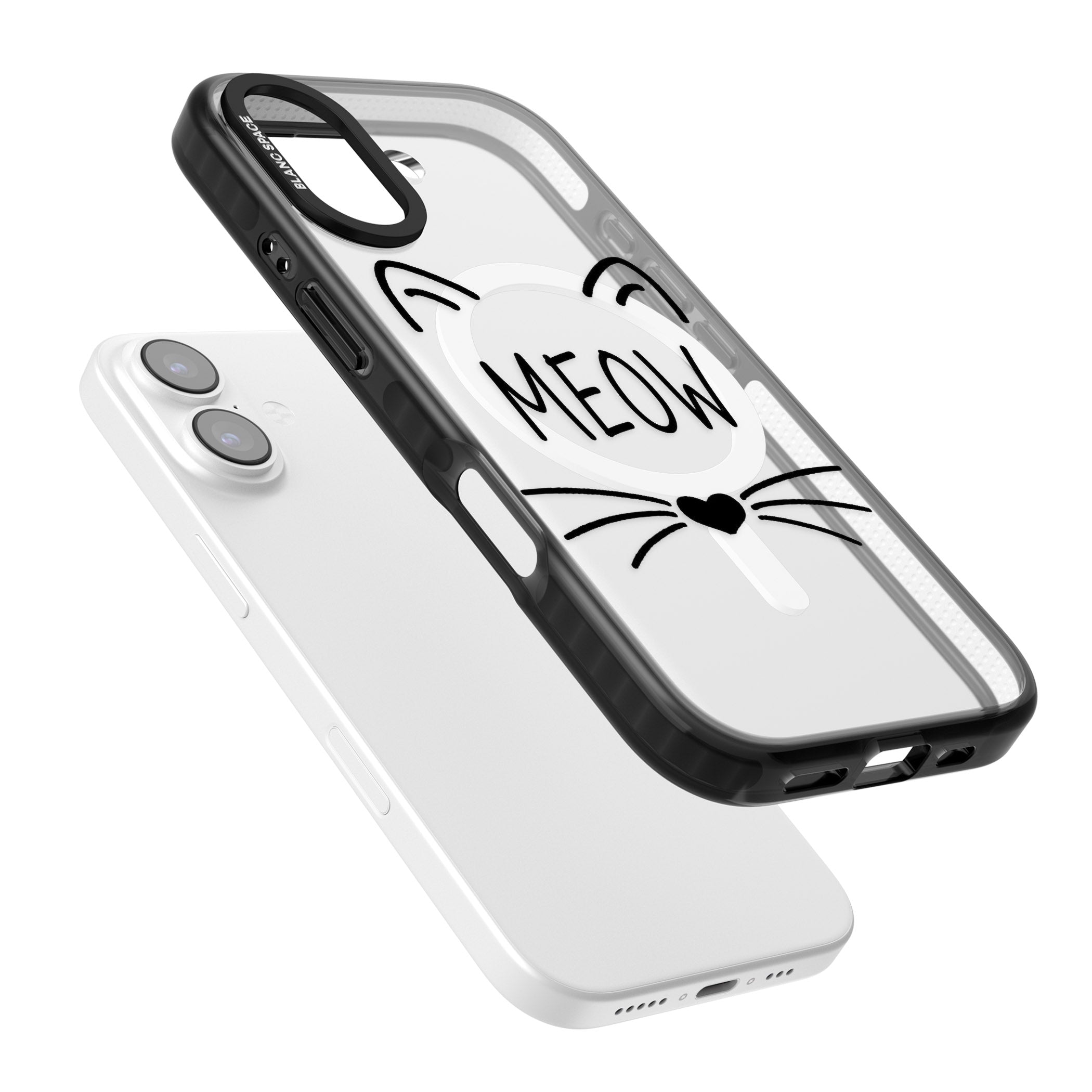 Cat Whiskers iPhone 17 Impact Pro Black Phone Case Colours