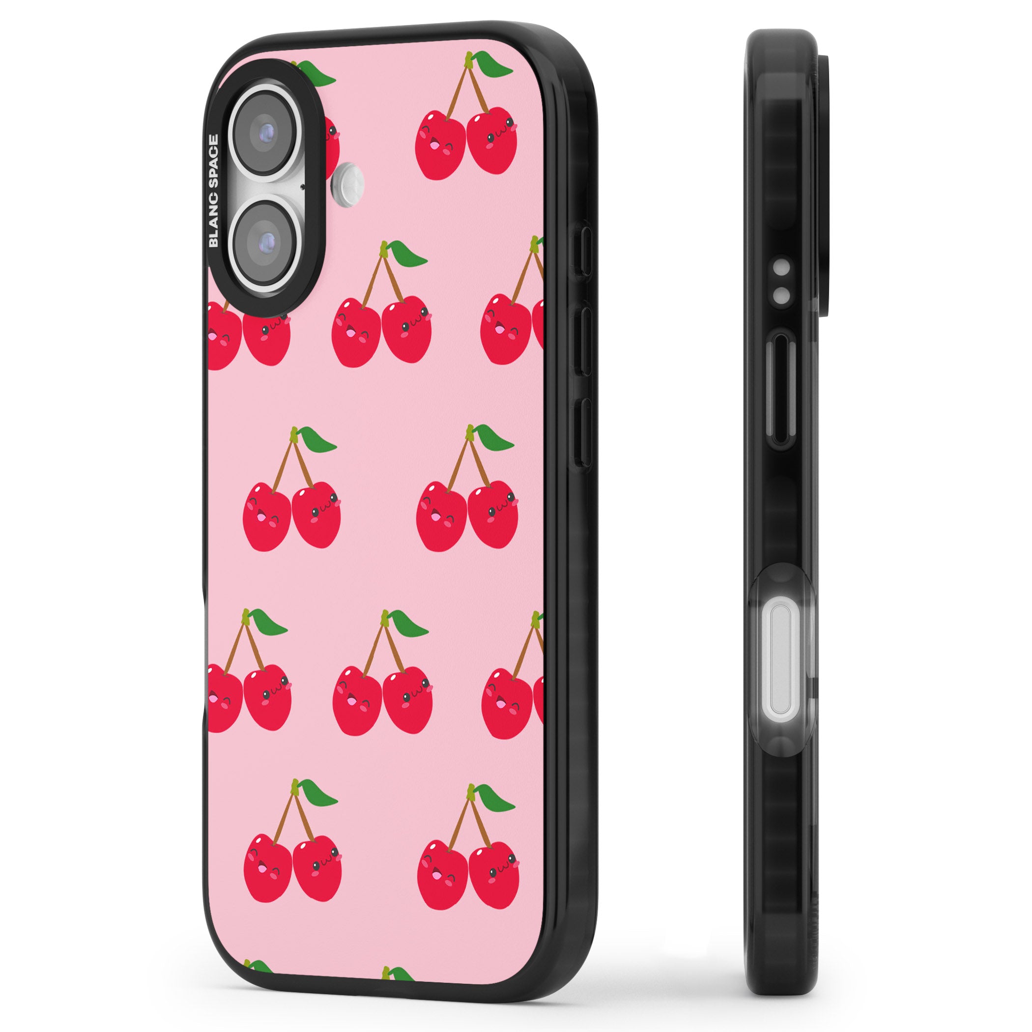 Cheeky Cherry iPhone 17 Impact Pro Black Phone Case Side Profile