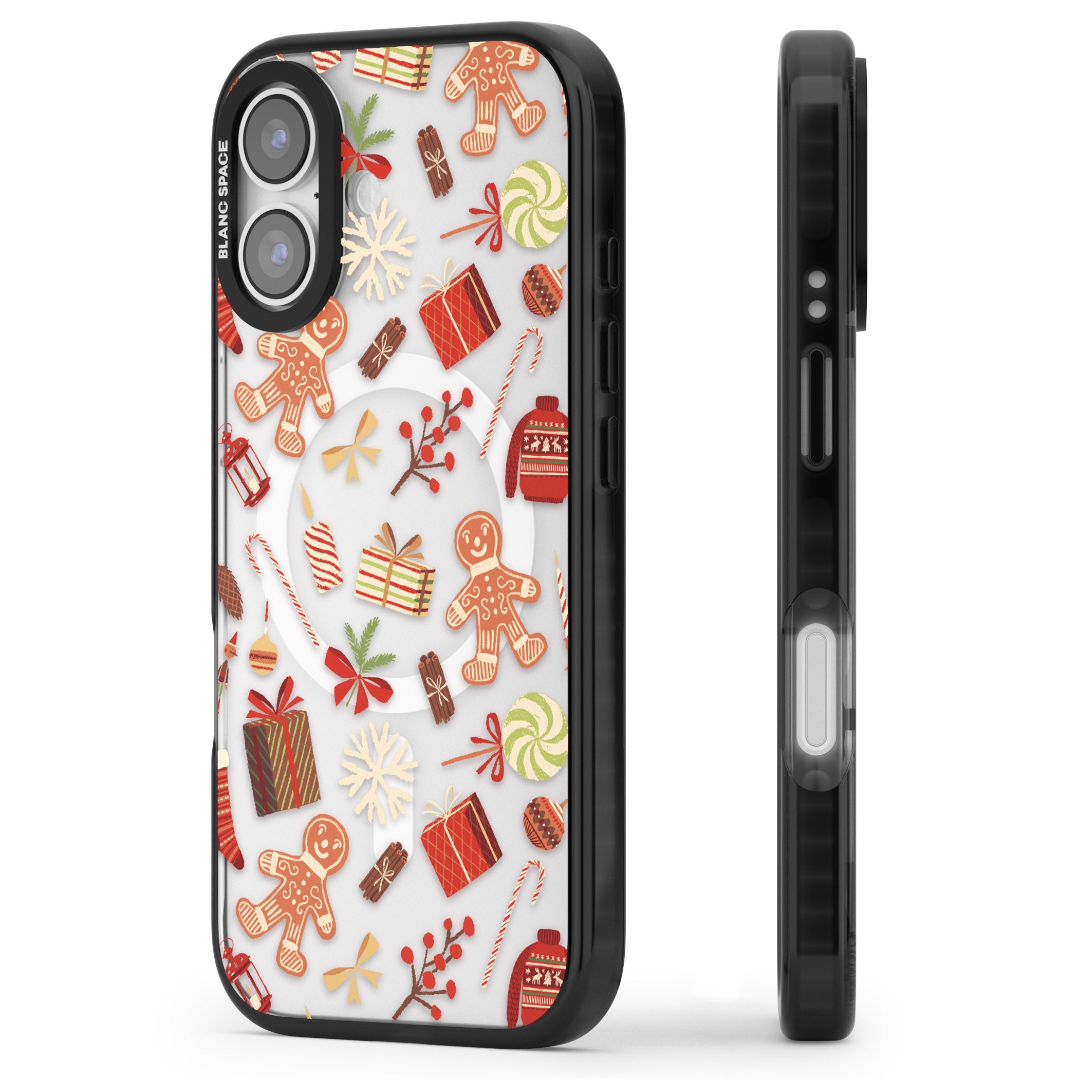 Christmas Assortments iPhone 17 Impact Pro Black Phone Case Side Profile