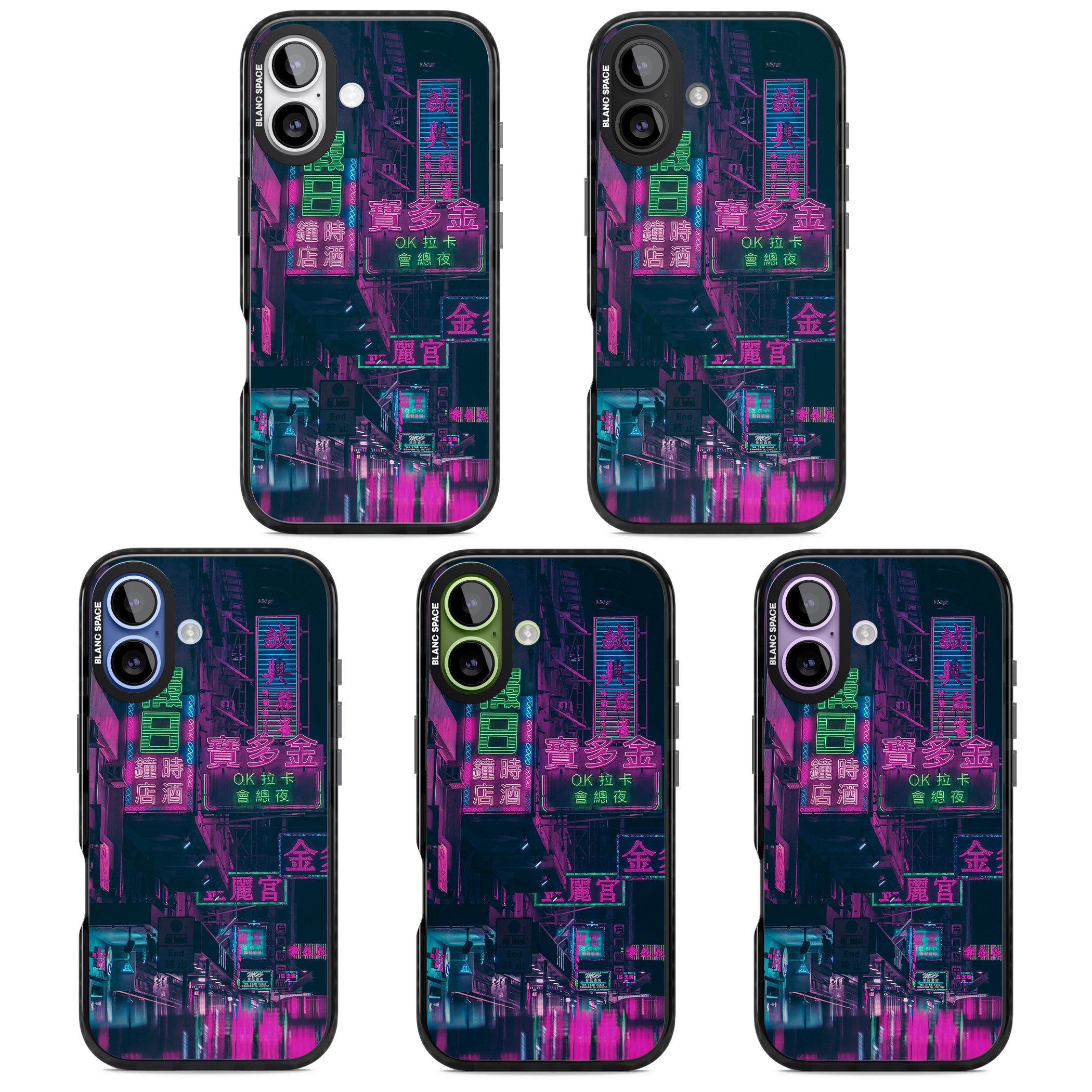 Neon Night Strip iPhone 17 Impact Pro Black Phone Case APT Impact Protection