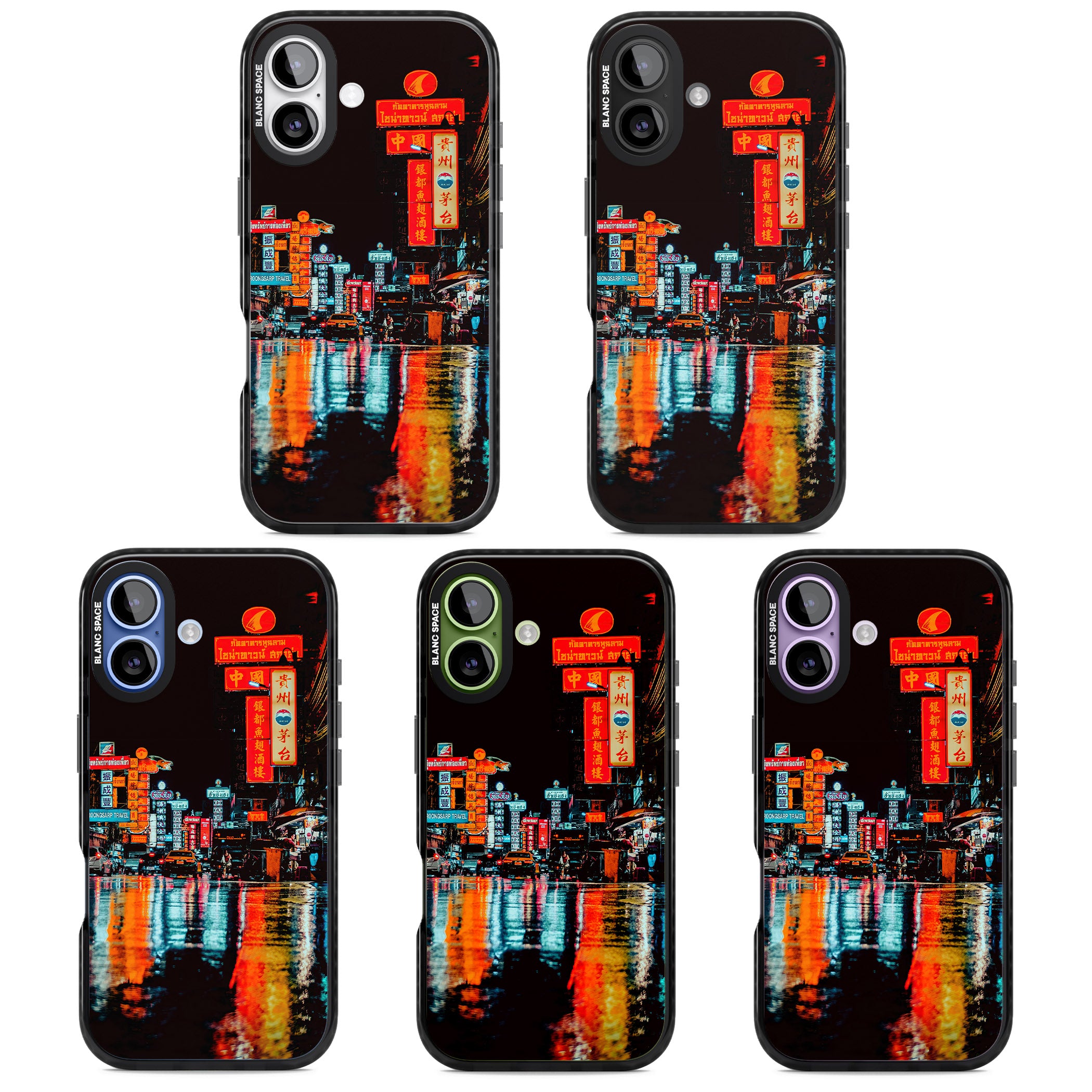 Neon City iPhone 17 Impact Pro Black Phone Case APT Impact Protection