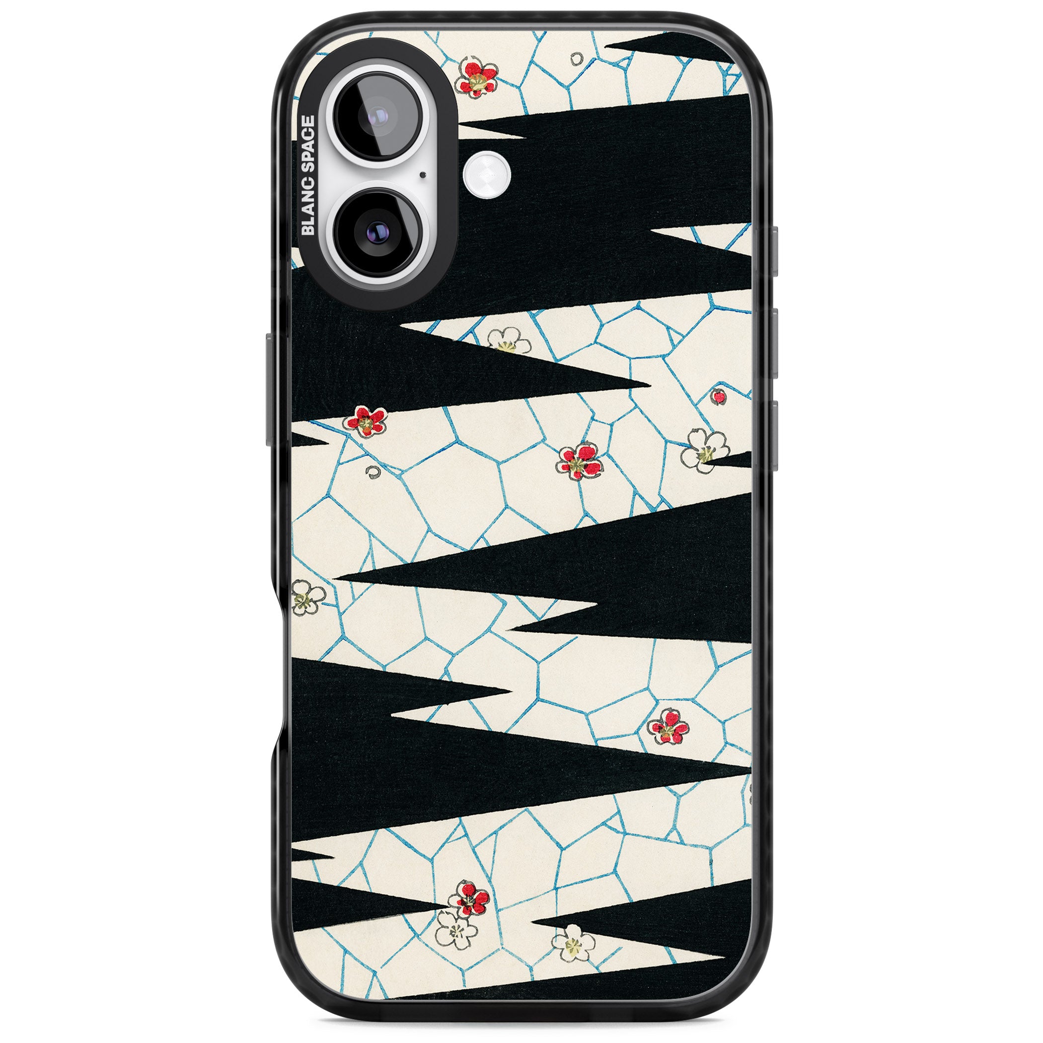 Japanese Flowers By Bijutsu Sekai iPhone 17 Impact Pro Black Phone Case