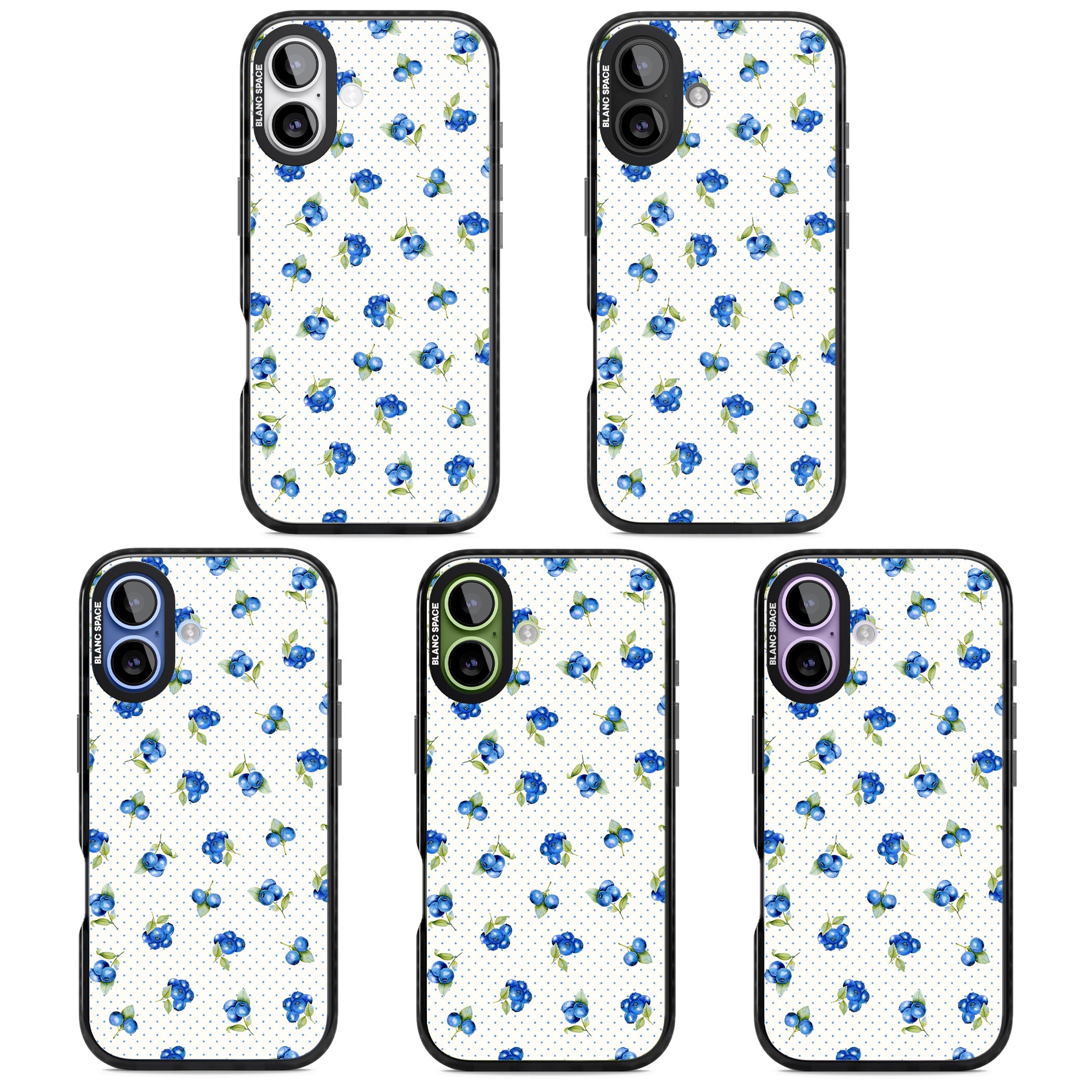 Blueberry Picnic iPhone 17 Impact Pro Black Phone Case APT Impact Protection