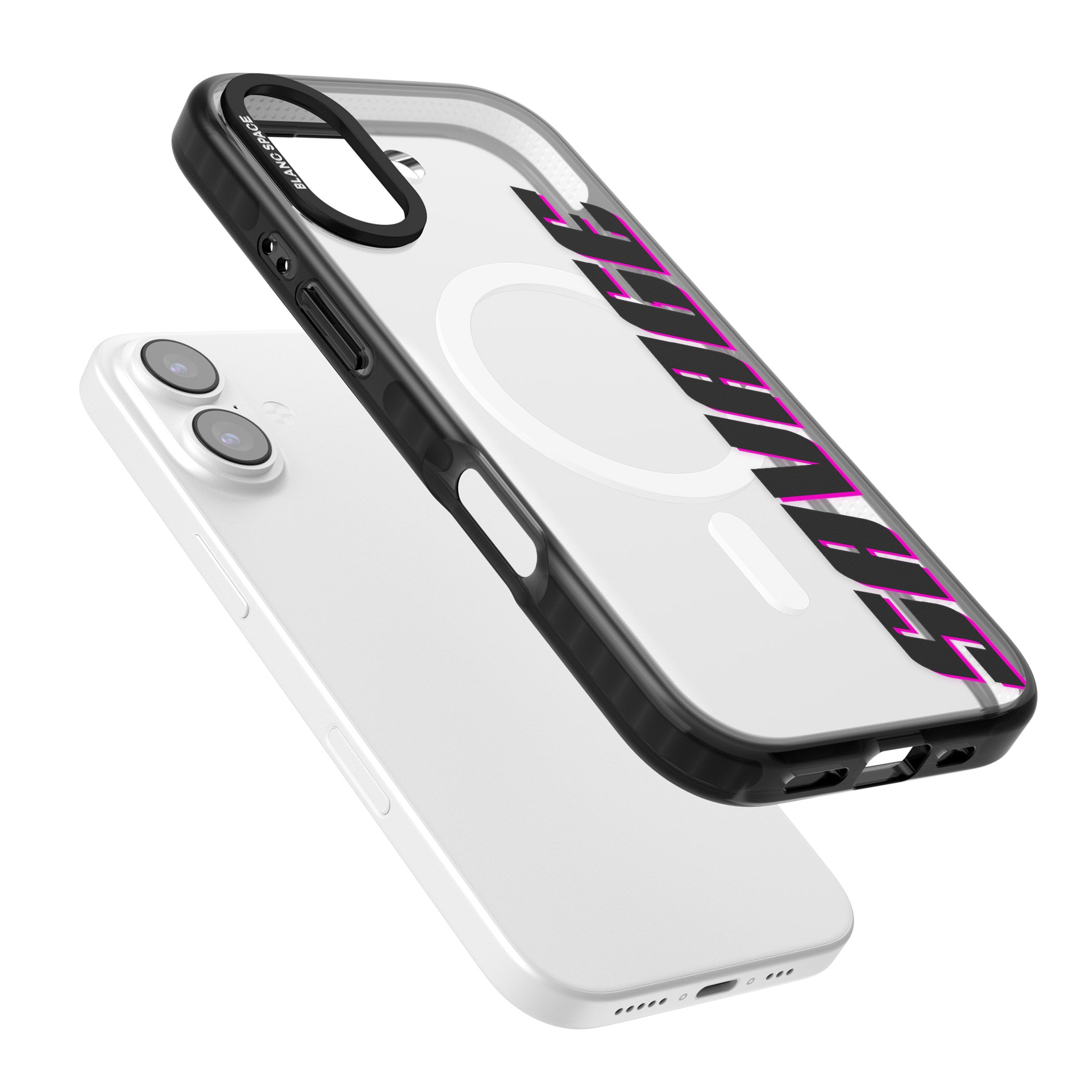 Personalised Cool Vertical Name iPhone 17 Impact Pro Black Phone Case Colours