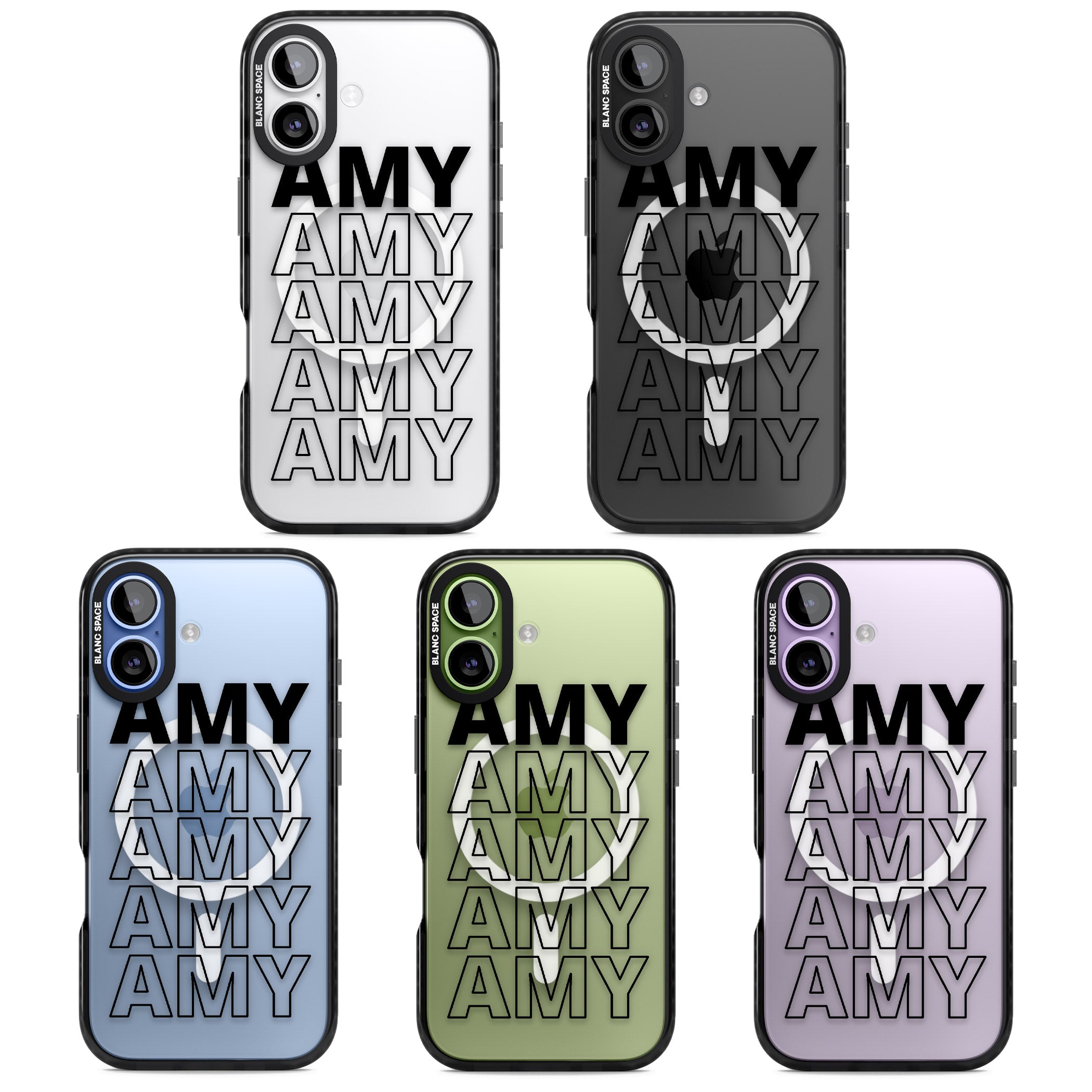 Personalised Bold Continous Name iPhone 17 Impact Pro Black Phone Case APT Impact Protection