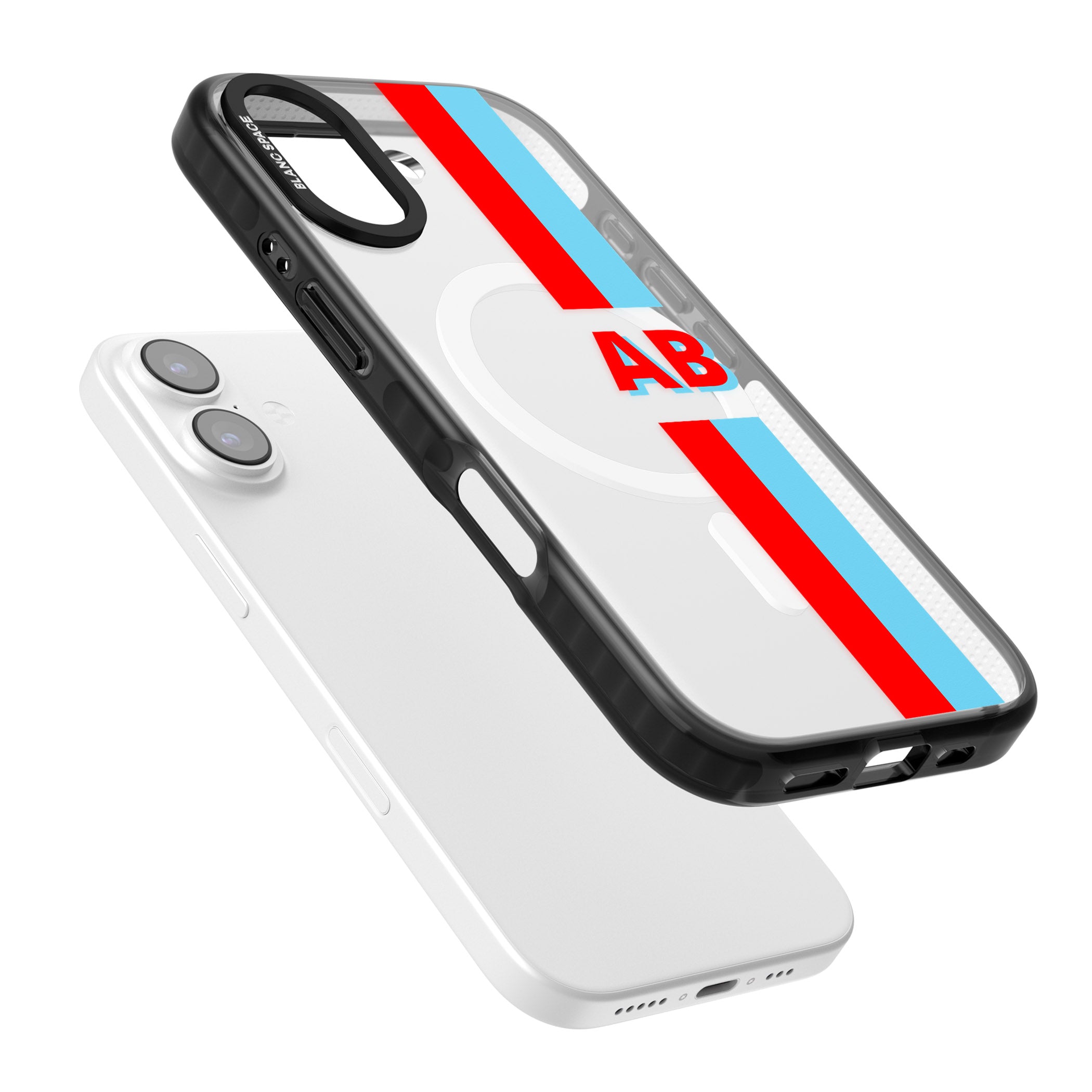 Personalised Bold Striped iPhone 17 Impact Pro Black Phone Case Colours