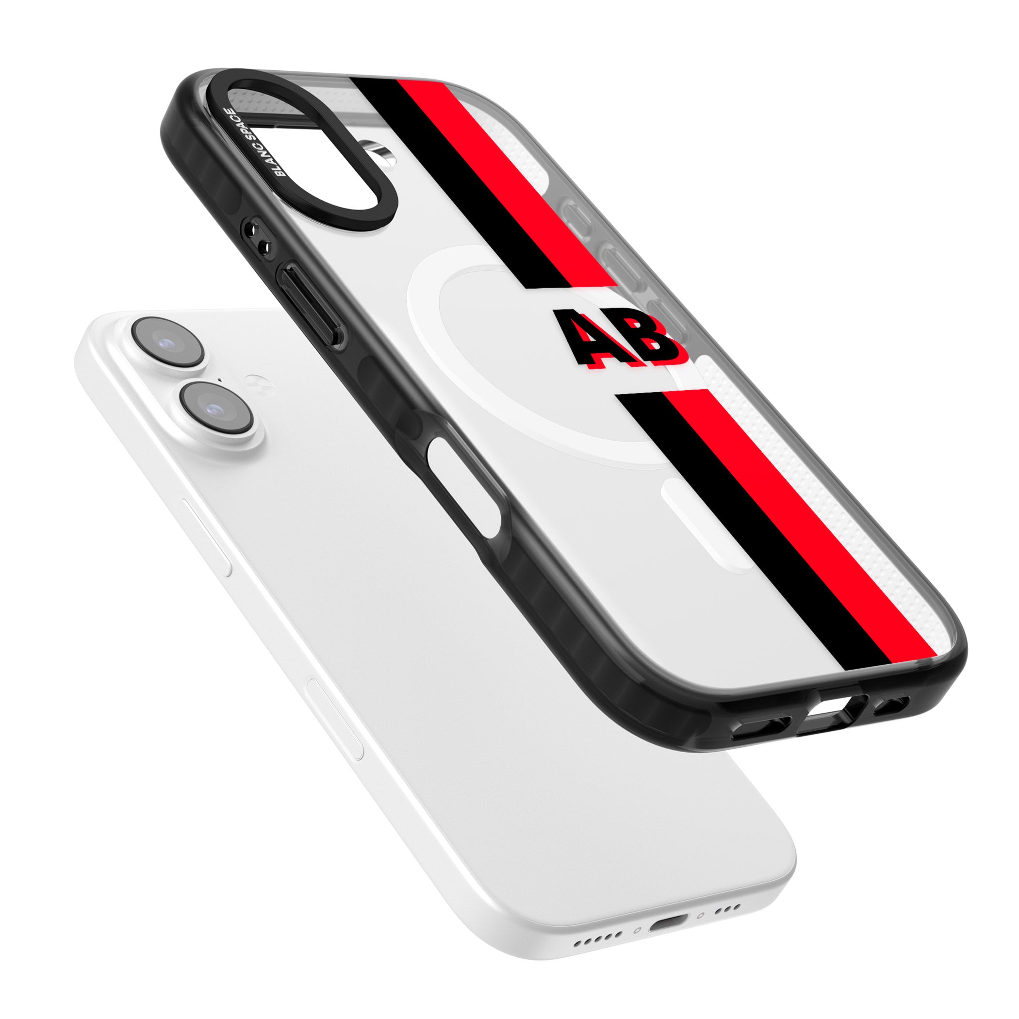Personalised Bold Stripe iPhone 17 Impact Pro Black Phone Case Colours