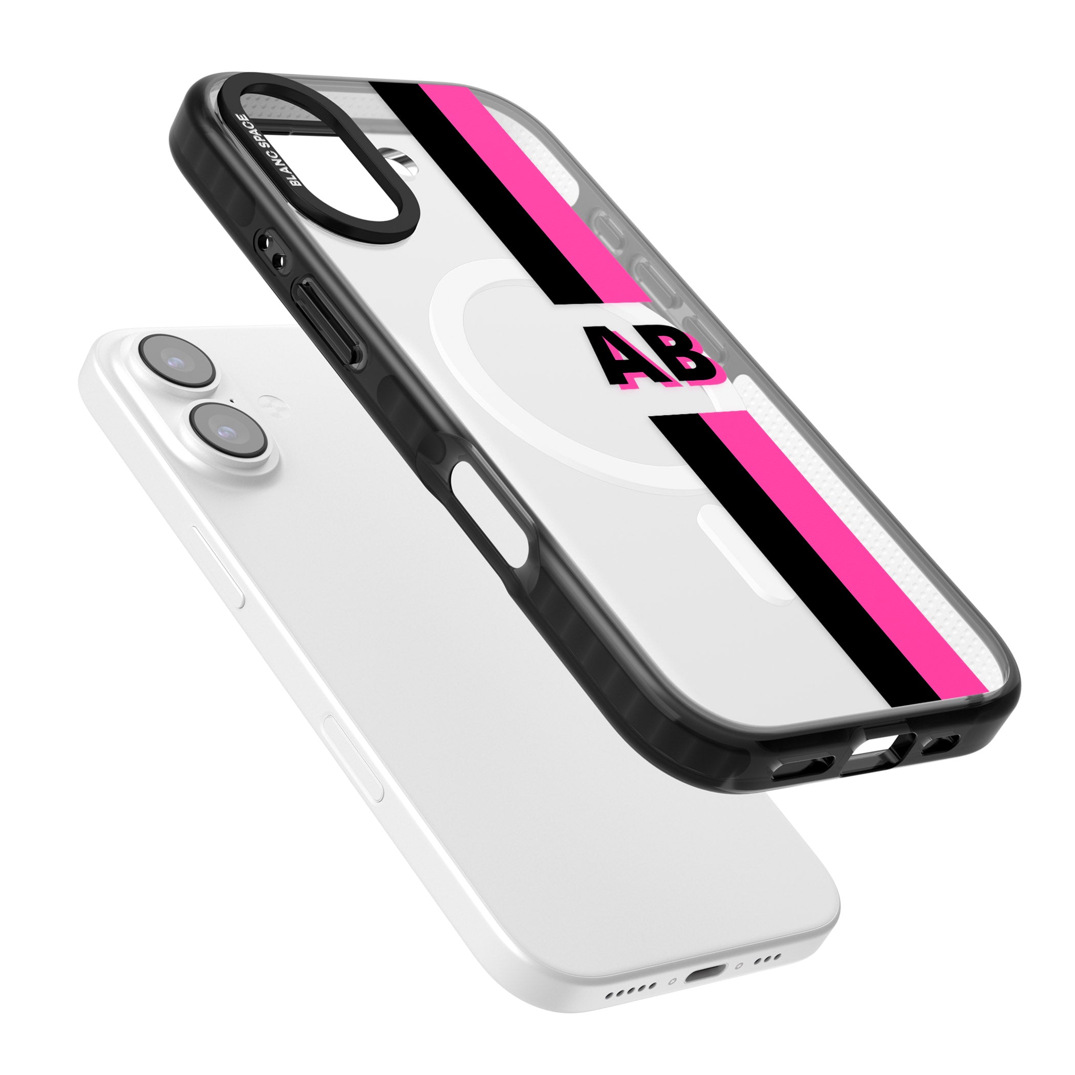 Personalised Bold Name Stripe iPhone 17 Impact Pro Black Phone Case Colours