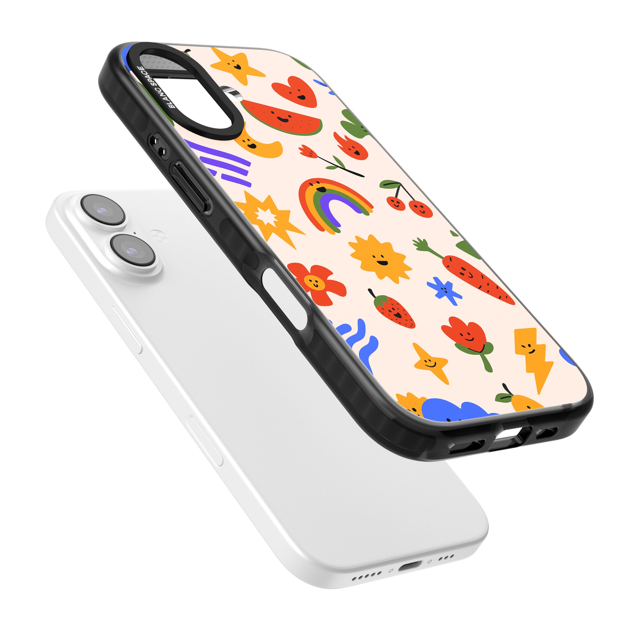 Playful Kawaii Icons iPhone 17 Impact Pro Black Phone Case Colours