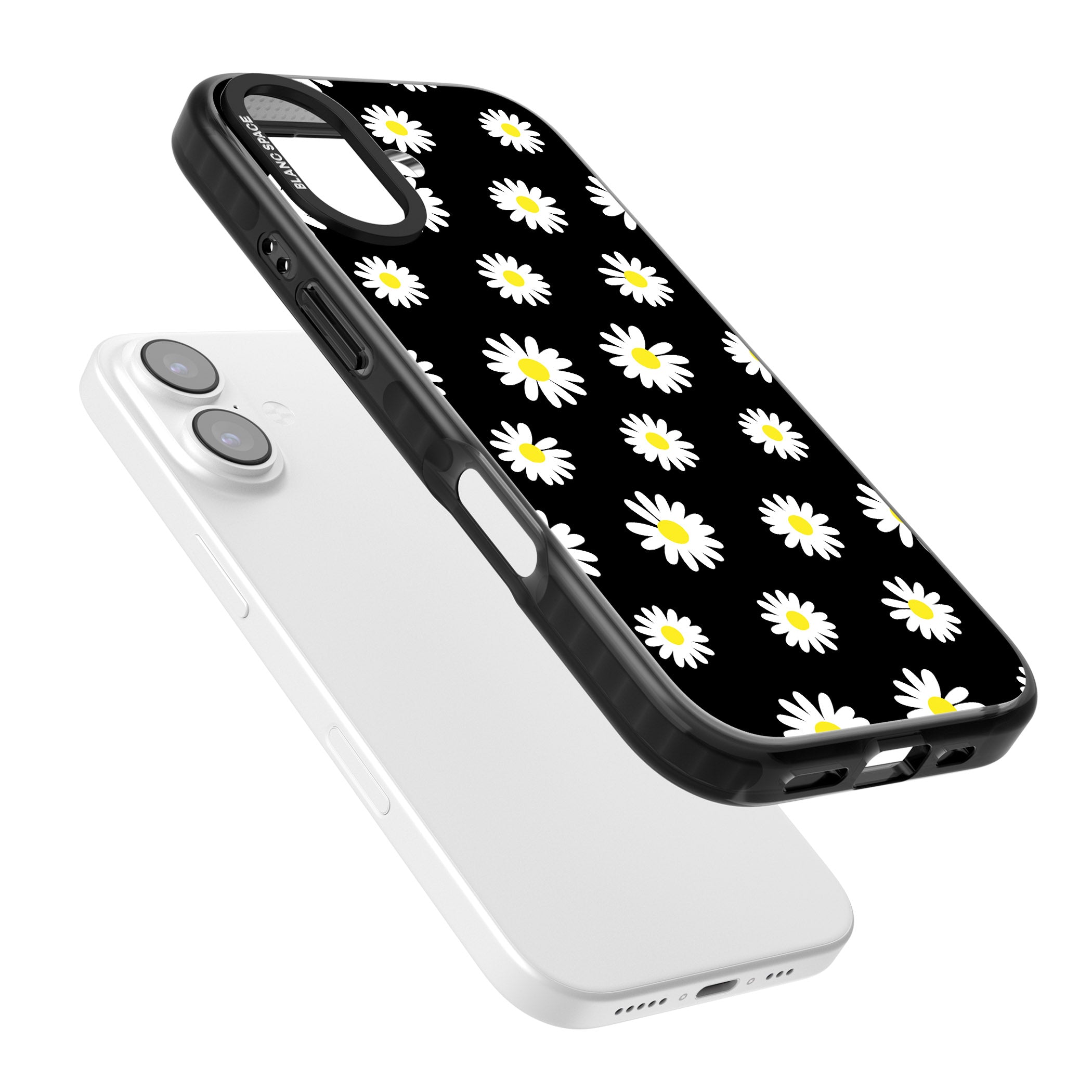 Personalised Chic Daisy Pattern iPhone 17 Impact Pro Black Phone Case Colours
