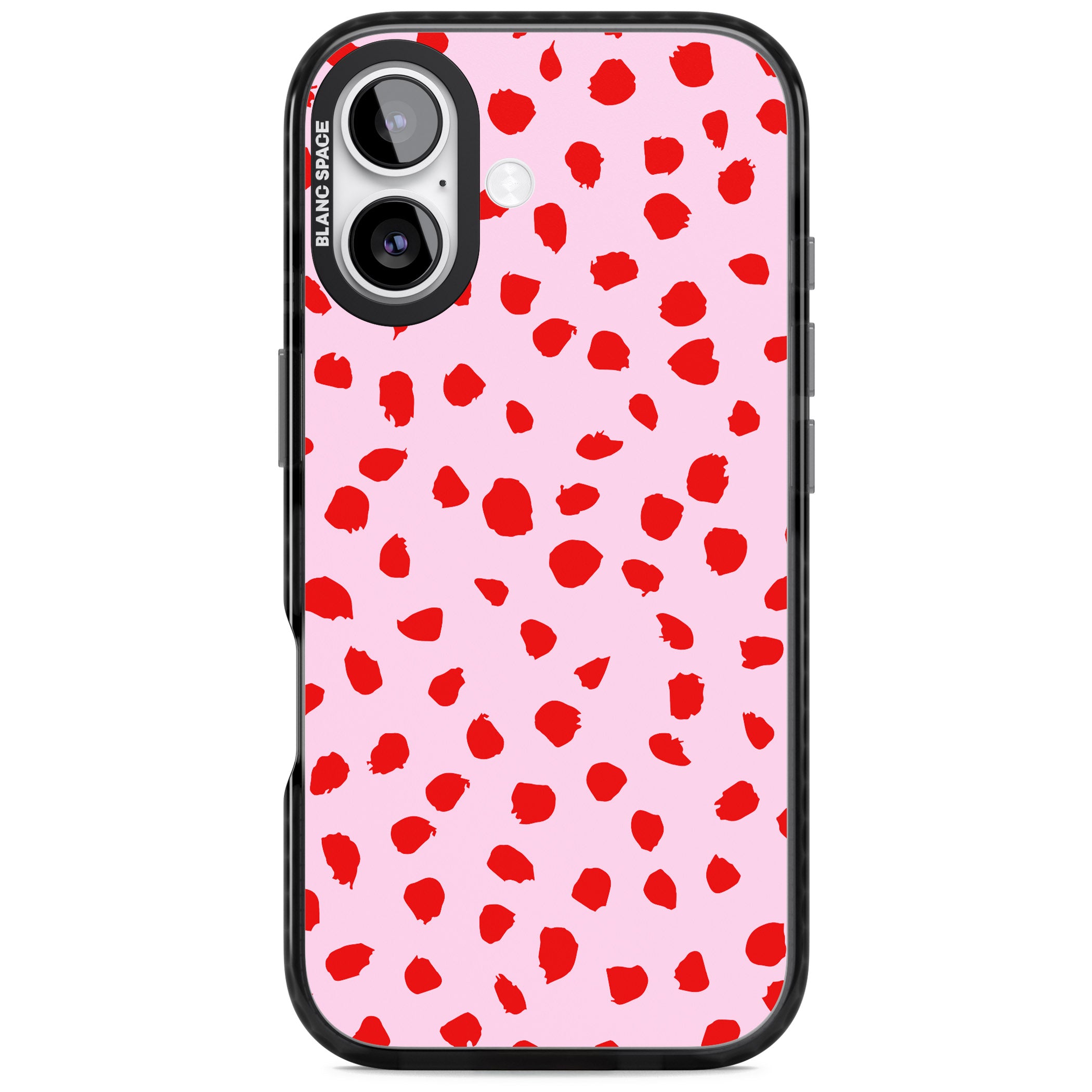 Red Polka Dot iPhone 17 Impact Pro Black Phone Case