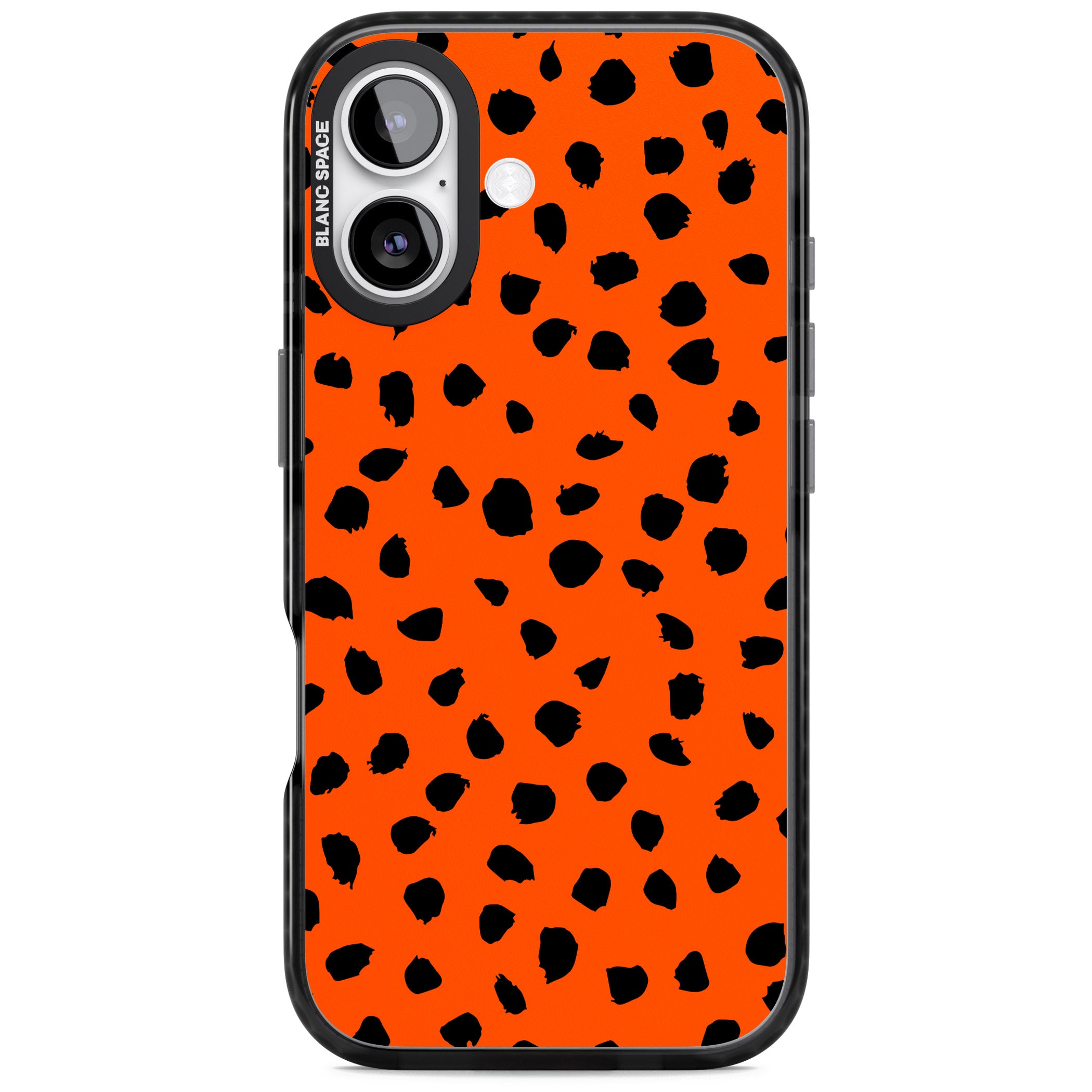 Bold Red Spot Print iPhone 17 Impact Pro Black Phone Case