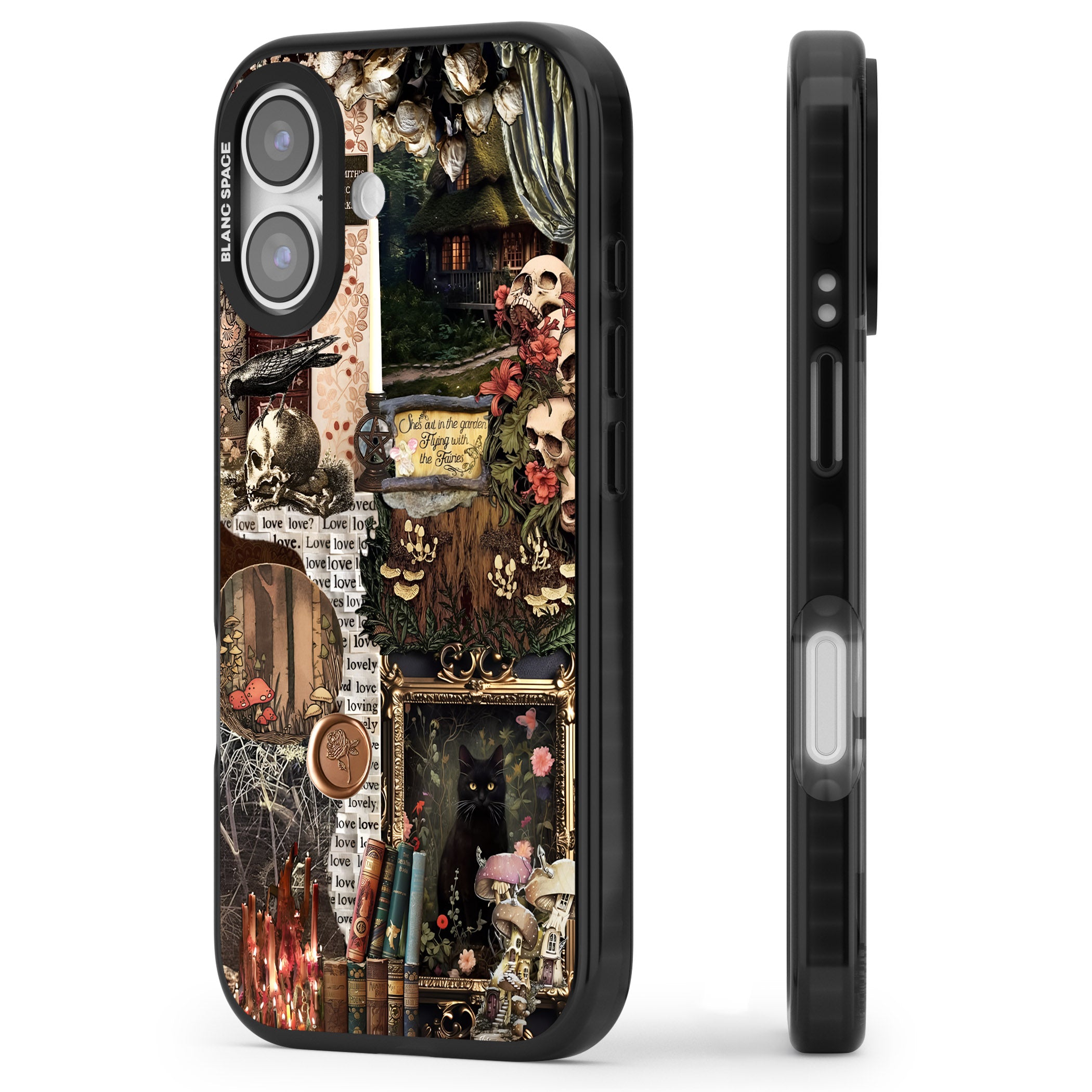 Academia Collage iPhone 17 Impact Pro Black Phone Case Side Profile
