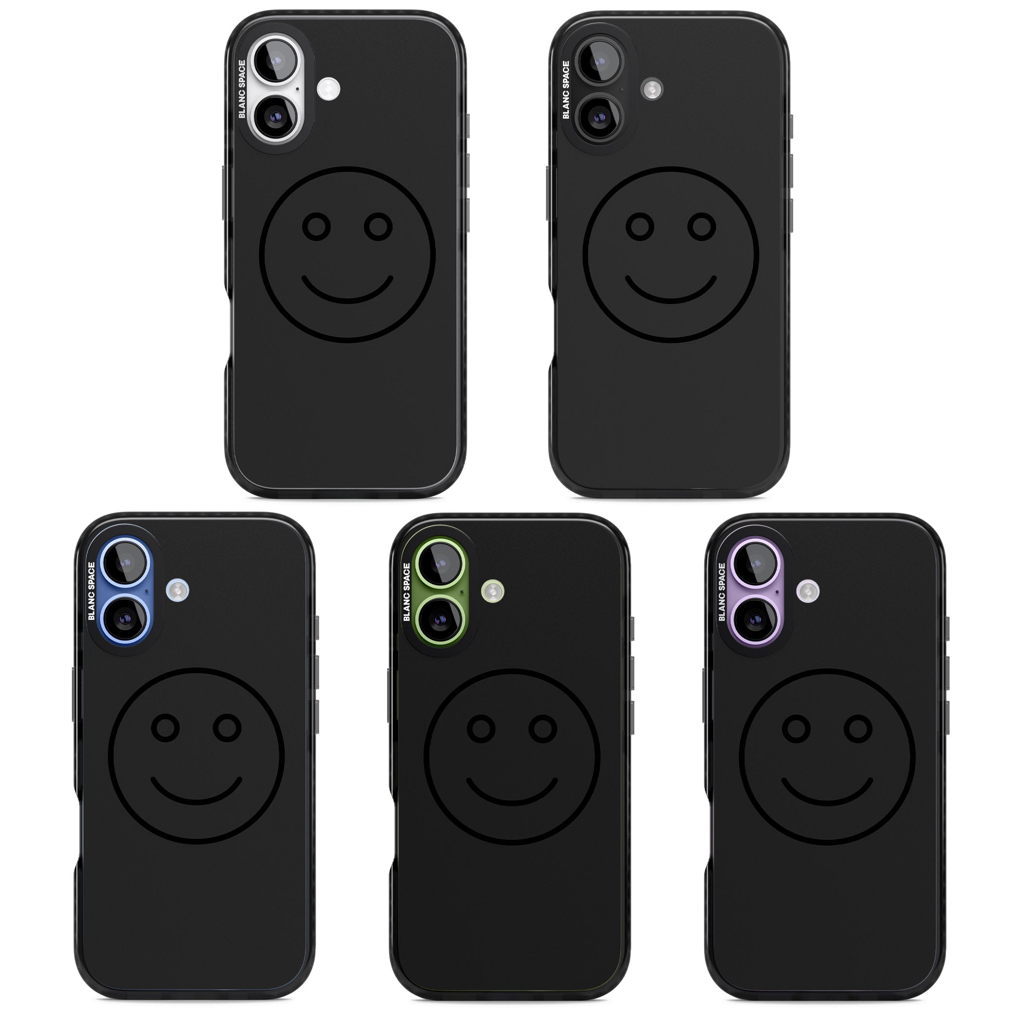Dark Smiley Face iPhone 17 Impact Pro Black Phone Case APT Impact Protection