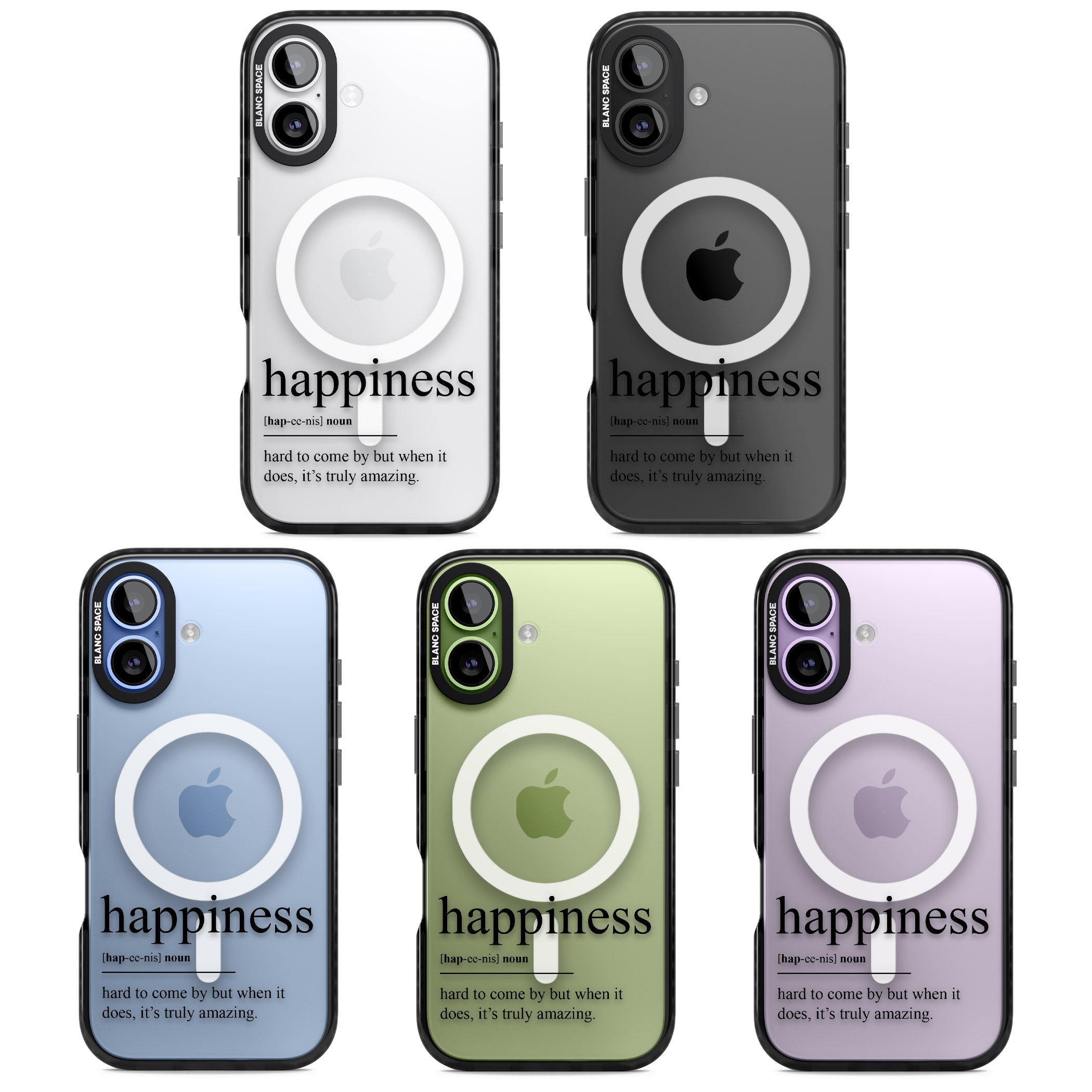 Happiness iPhone 17 Impact Pro Black Phone Case APT Impact Protection