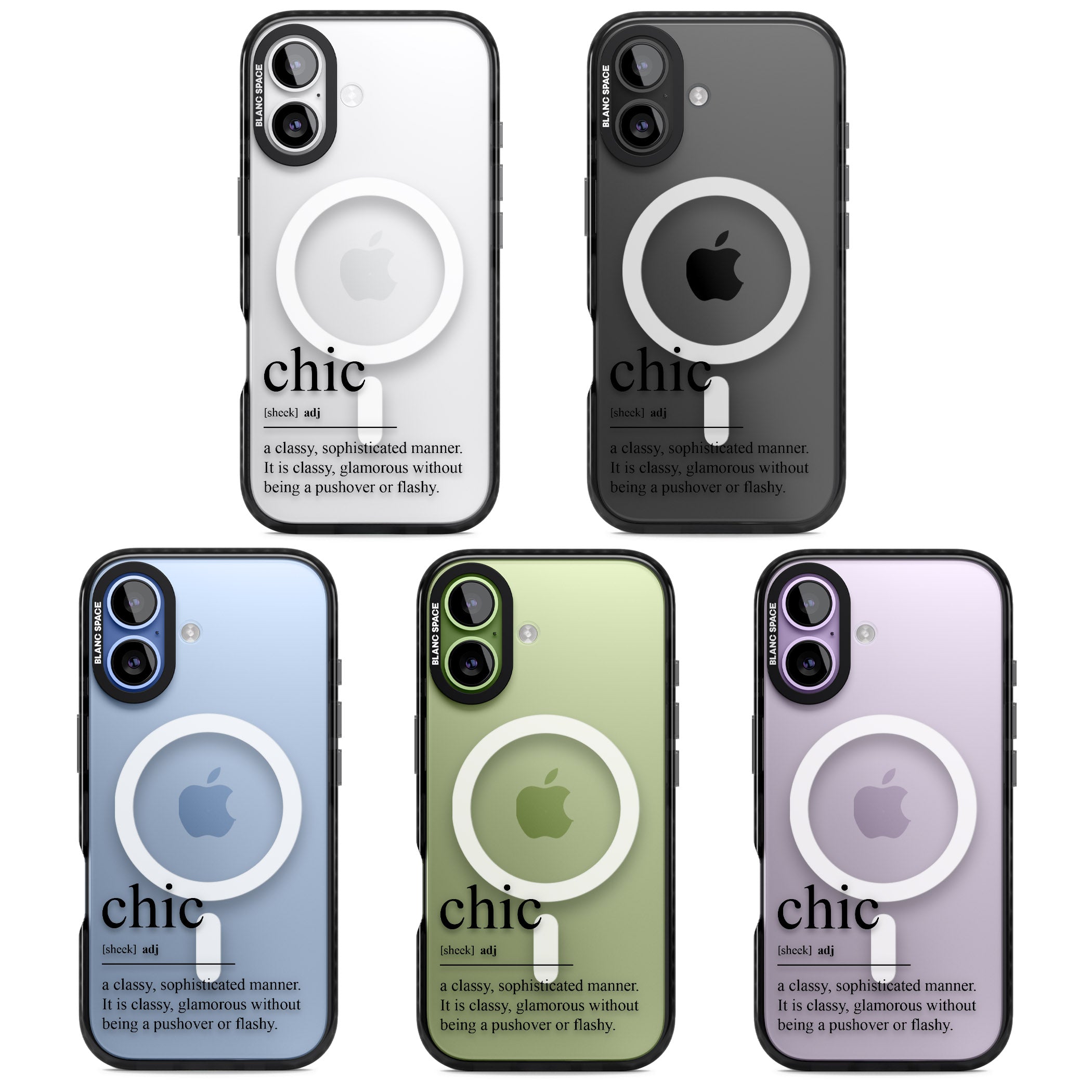 Chic iPhone 17 Impact Pro Black Phone Case APT Impact Protection