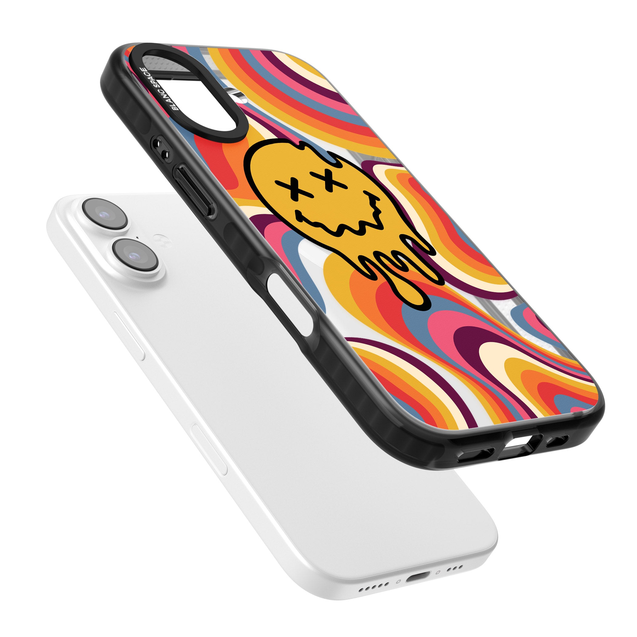 Trippy Face Melt iPhone 17 Impact Pro Black Phone Case Colours