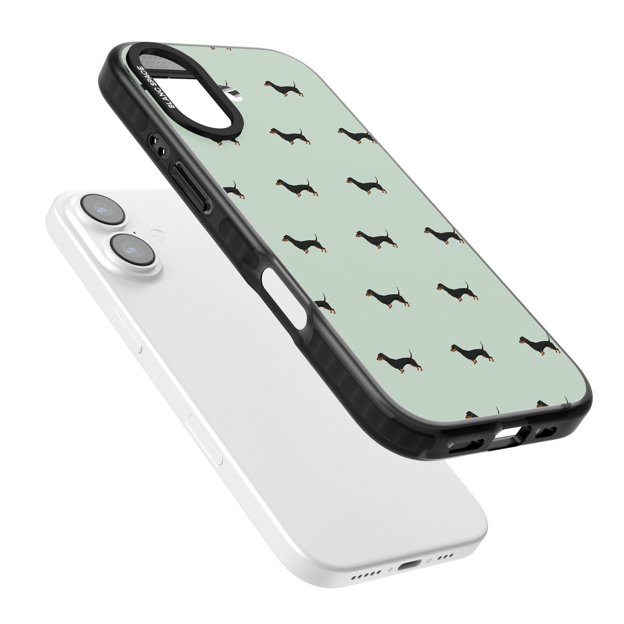 Dachshund Dog Pattern iPhone 17 Impact Pro Black Phone Case Colours