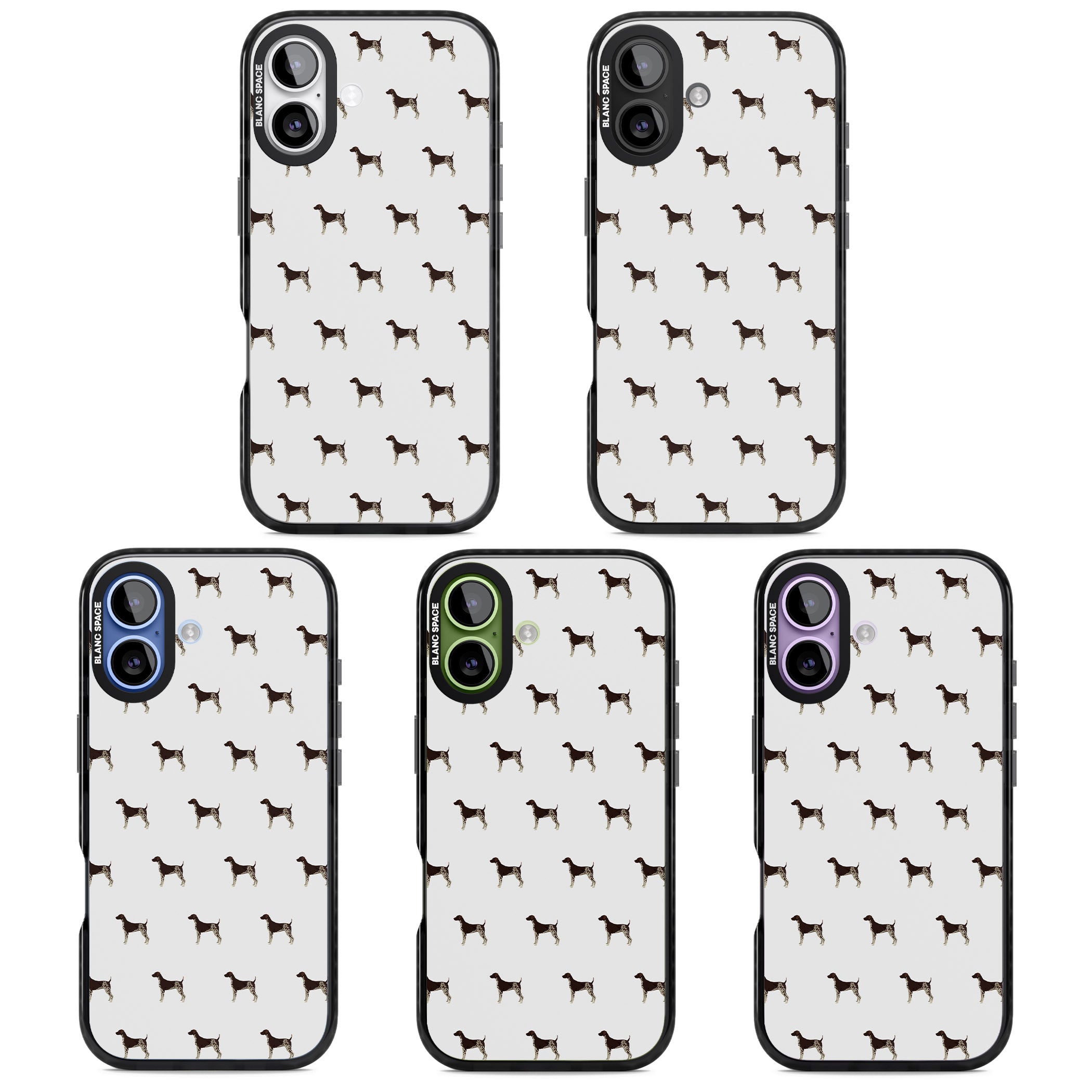 German Shorthaired Pointer Pattern iPhone 17 Impact Pro Black Phone Case APT Impact Protection