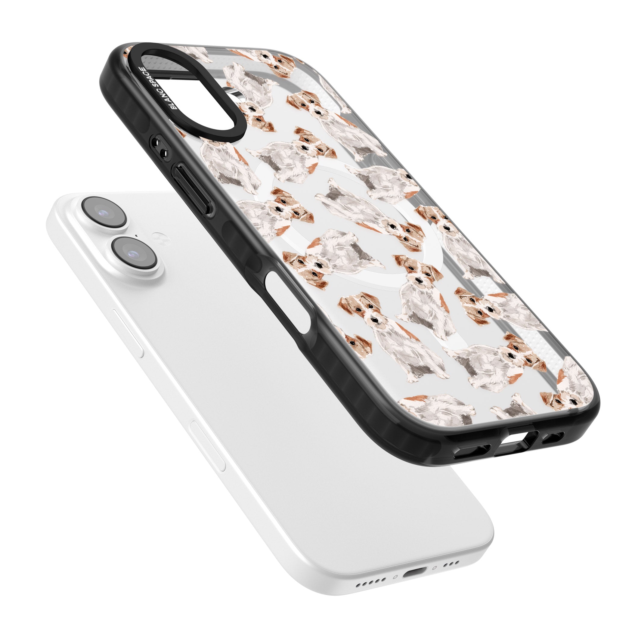 Whimsical Wirehaired Jack Russell iPhone 17 Impact Pro Black Phone Case Colours