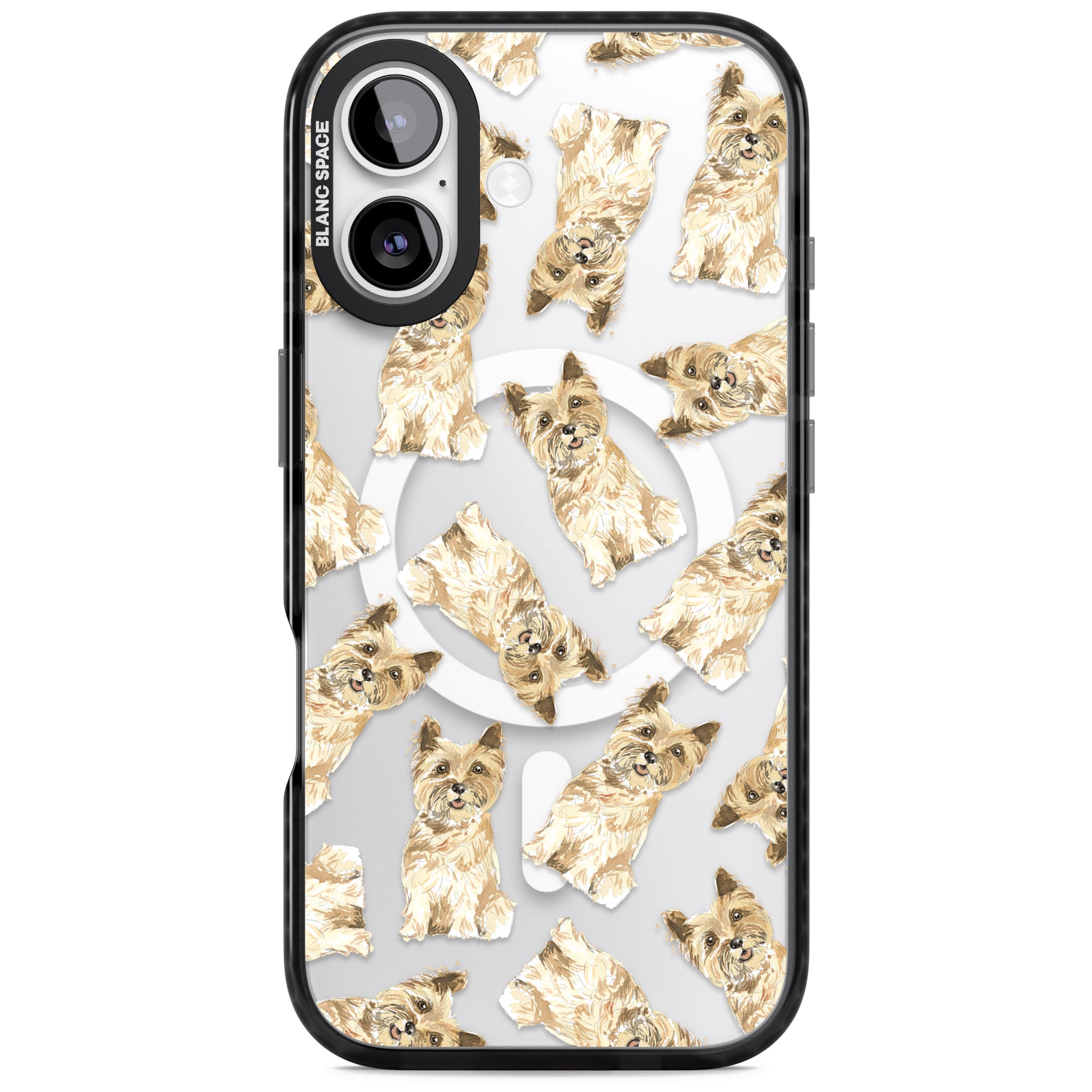 Cairn Terrier Watercolor iPhone 17 Impact Pro Black Phone Case