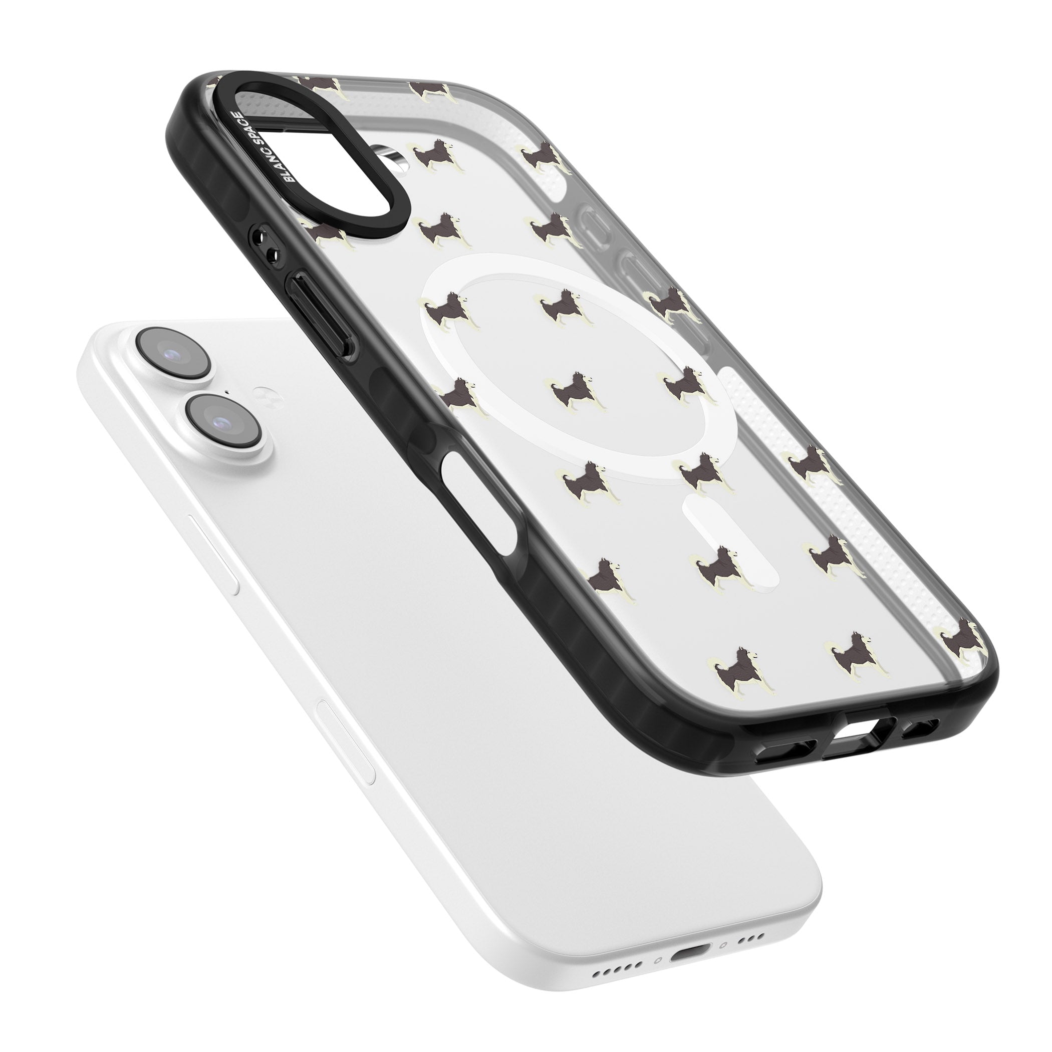 Alaskan Malamute Dog Pattern iPhone 17 Impact Pro Black Phone Case Colours