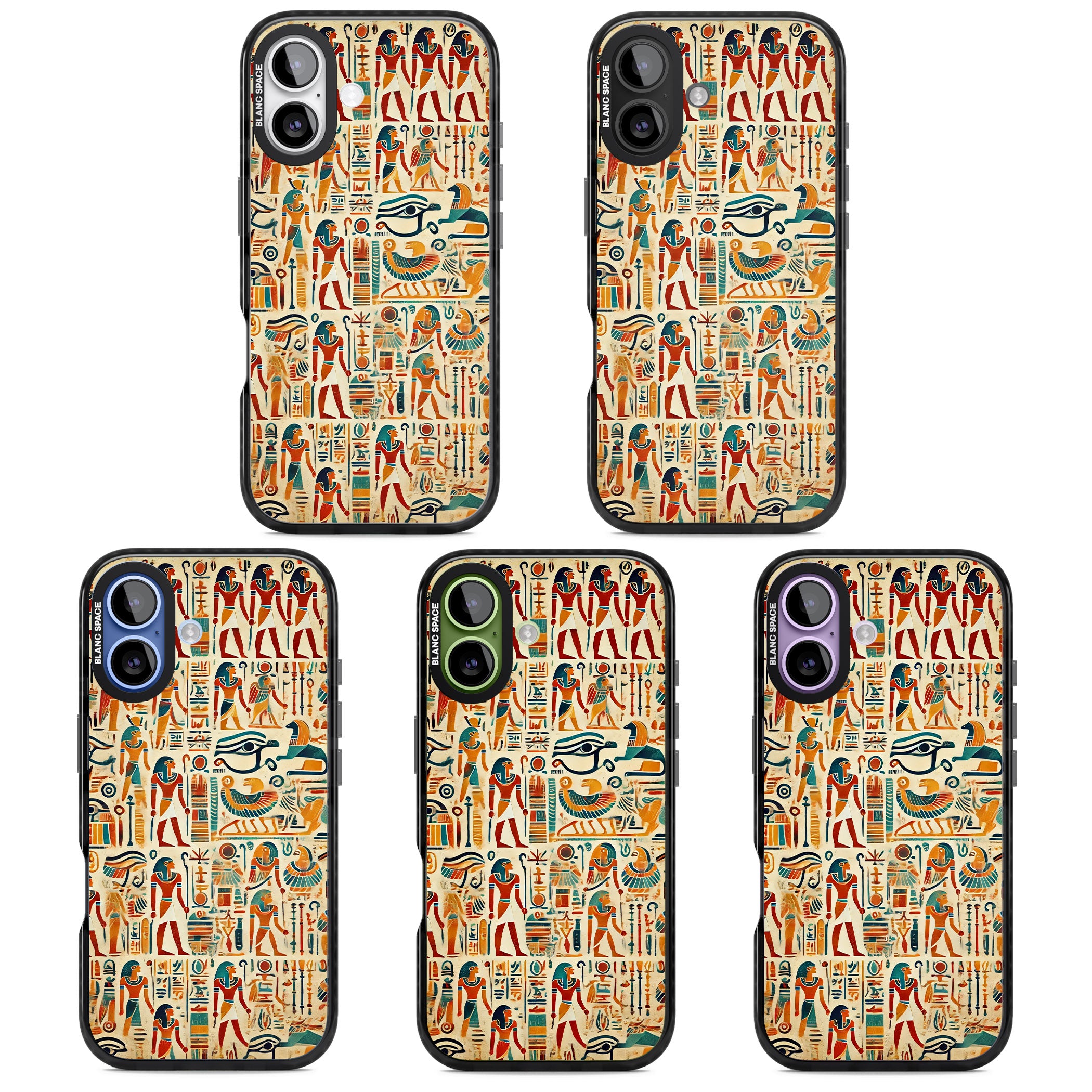 Egyptian Heiroglyphics iPhone 17 Impact Pro Black Phone Case APT Impact Protection