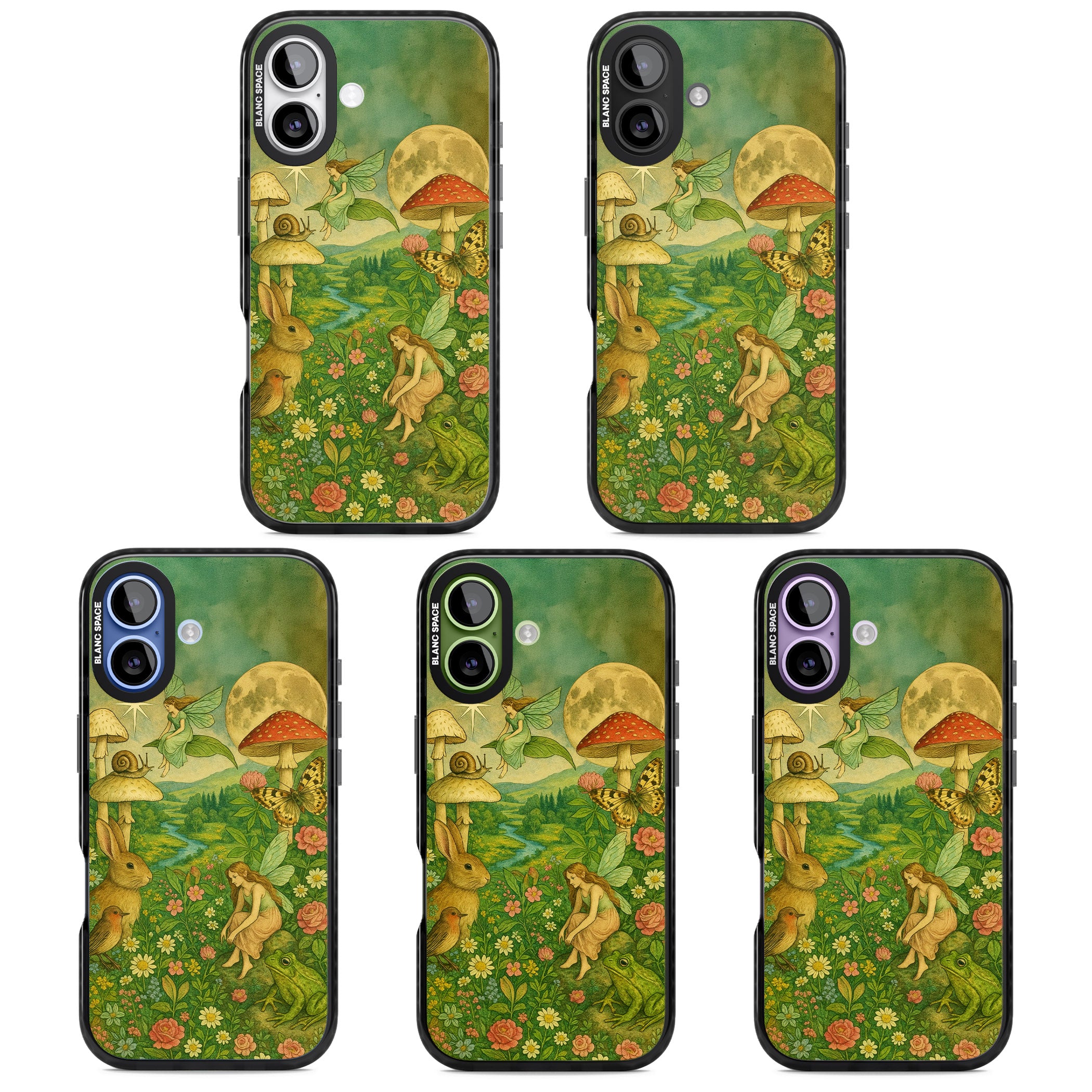 Fairies & Flowers iPhone 17 Impact Pro Black Phone Case APT Impact Protection