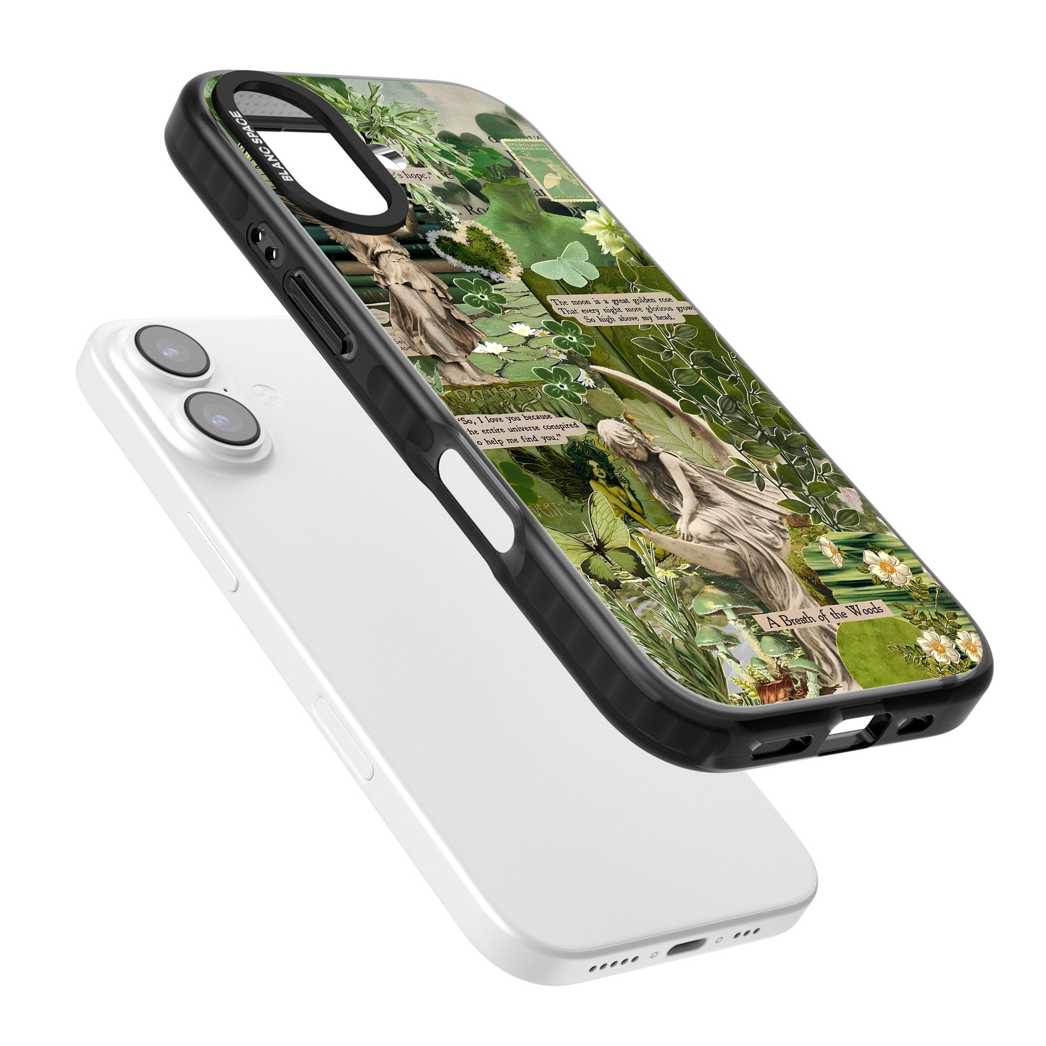 Enchanted Forest Green iPhone 17 Impact Pro Black Phone Case Colours