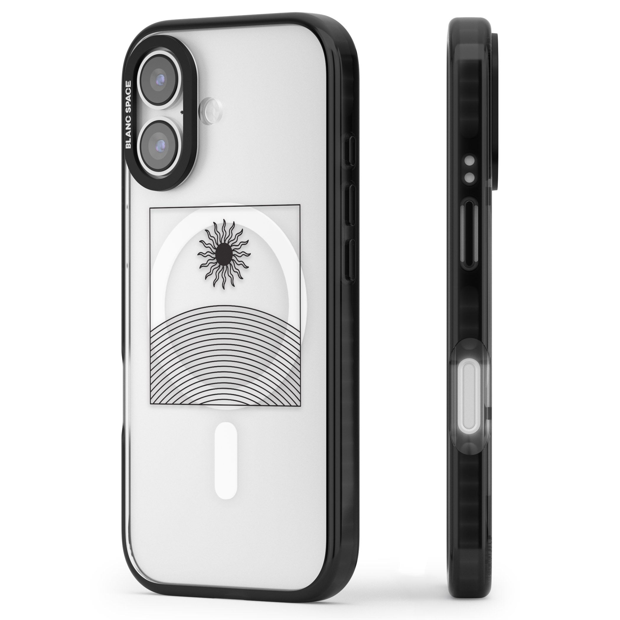 Cosmic Radiance iPhone 17 Impact Pro Black Phone Case Side Profile