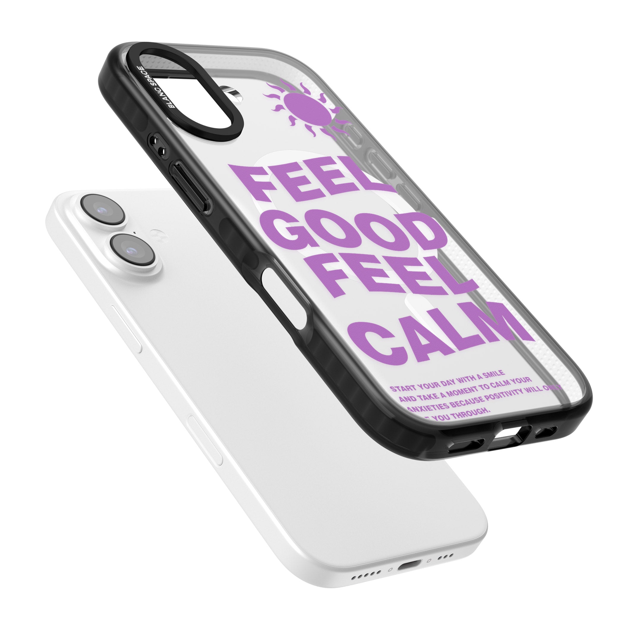 Feel Good Feel Calm (Purple) iPhone 17 Impact Pro Black Phone Case Colours