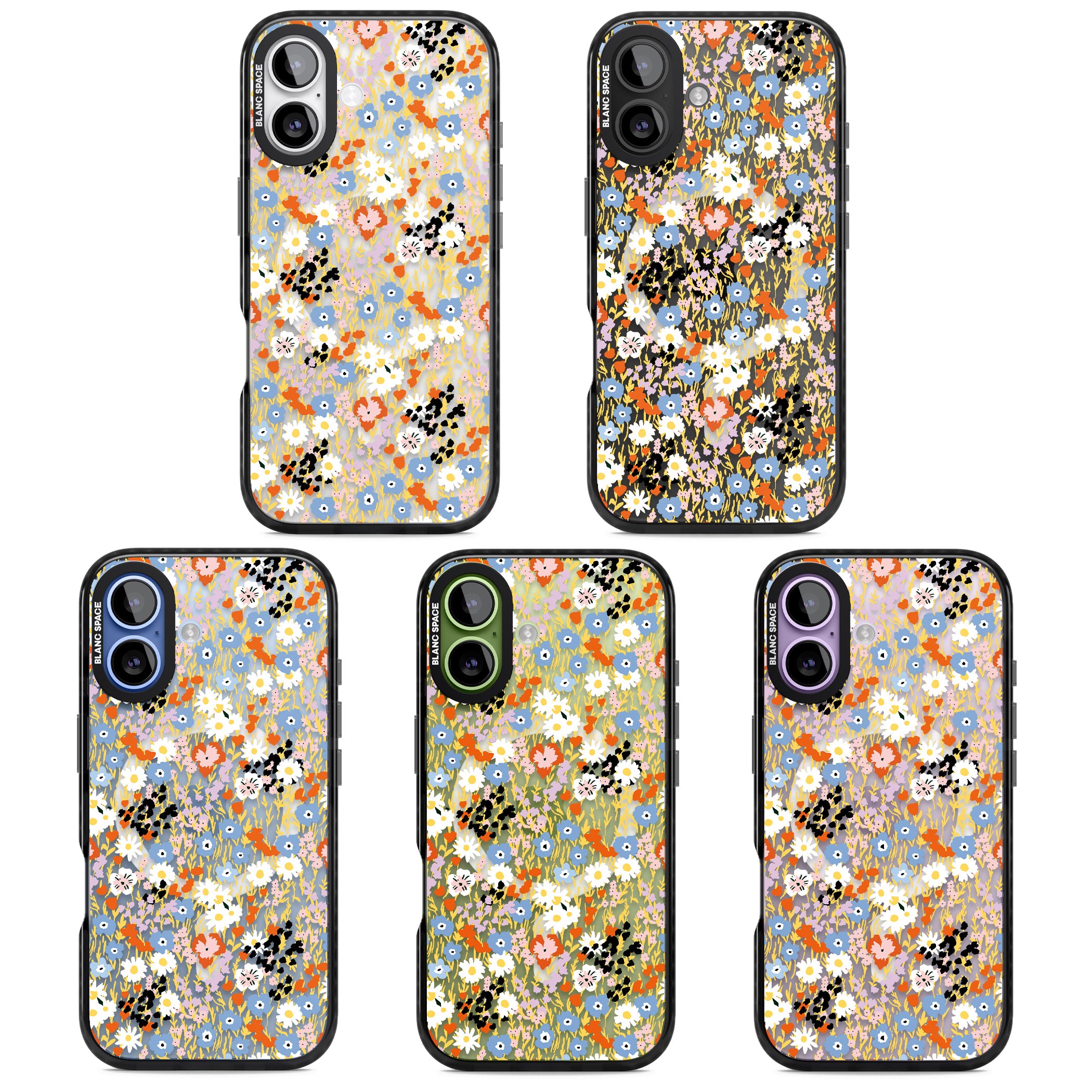 Floral Delight: Vibrant Blooms iPhone 17 Impact Pro Black Phone Case APT Impact Protection