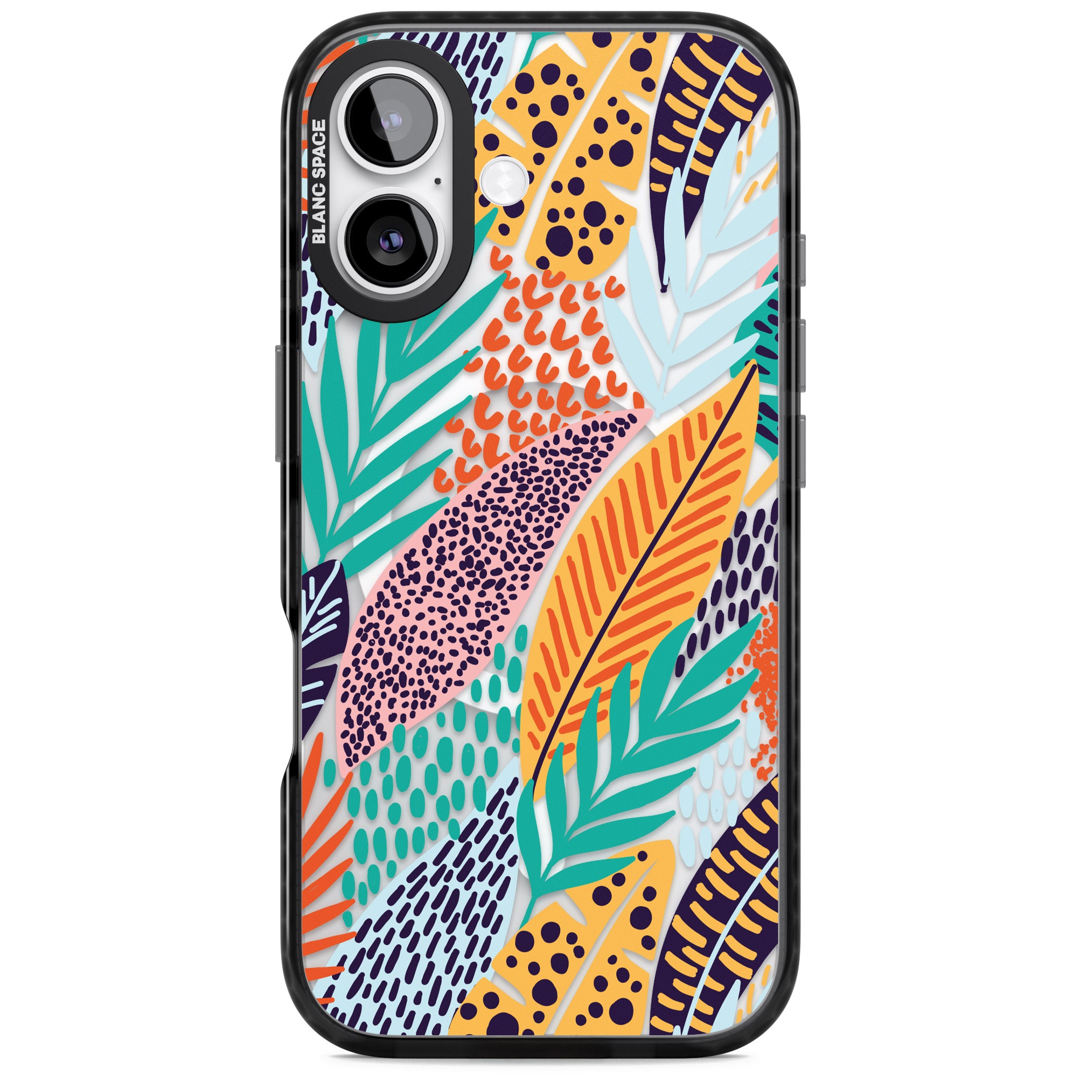 Colourful Leaves Mixture iPhone 17 Impact Pro Black Phone Case