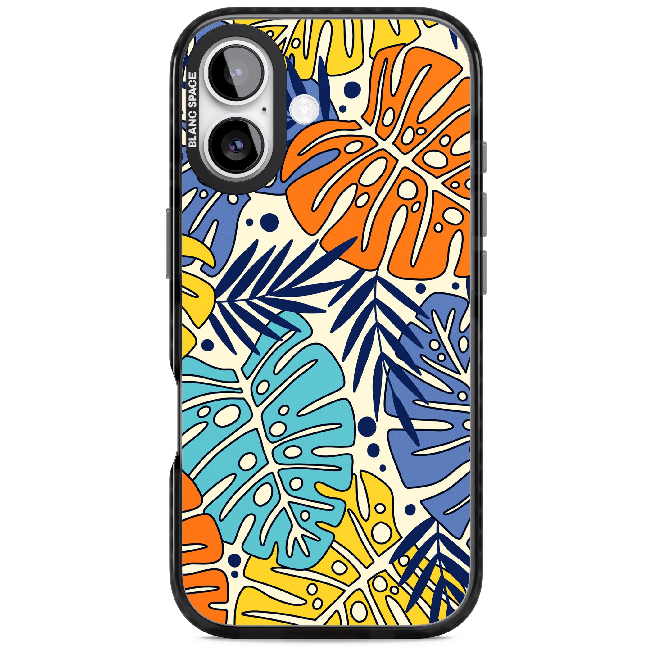 Beach Leaves iPhone 17 Impact Pro Black Phone Case