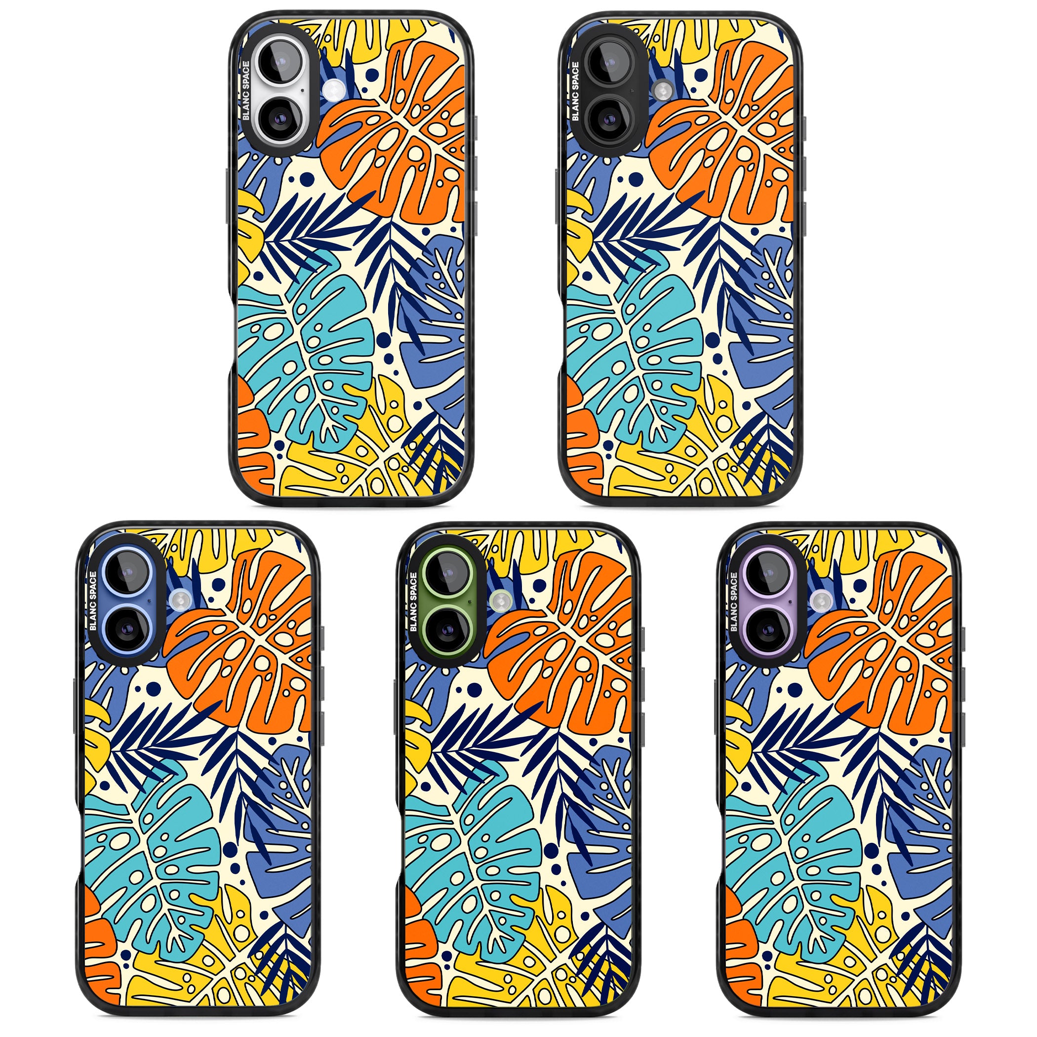 Beach Leaves iPhone 17 Impact Pro Black Phone Case APT Impact Protection