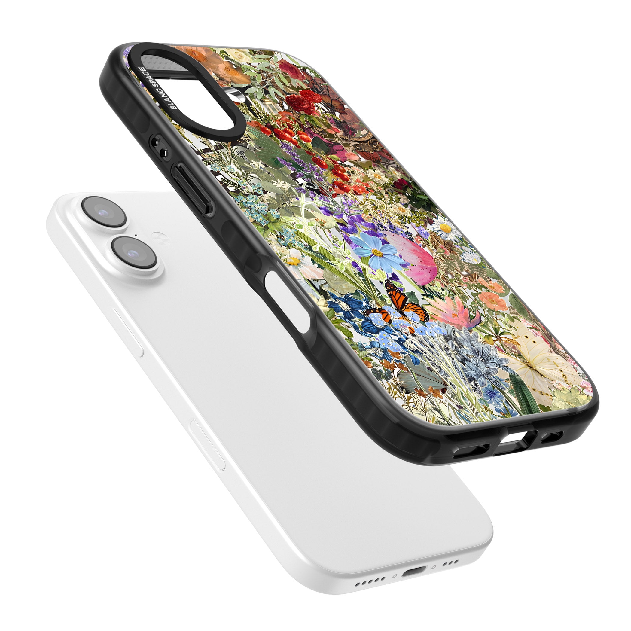 Flower Mix Collage iPhone 17 Impact Pro Black Phone Case Colours