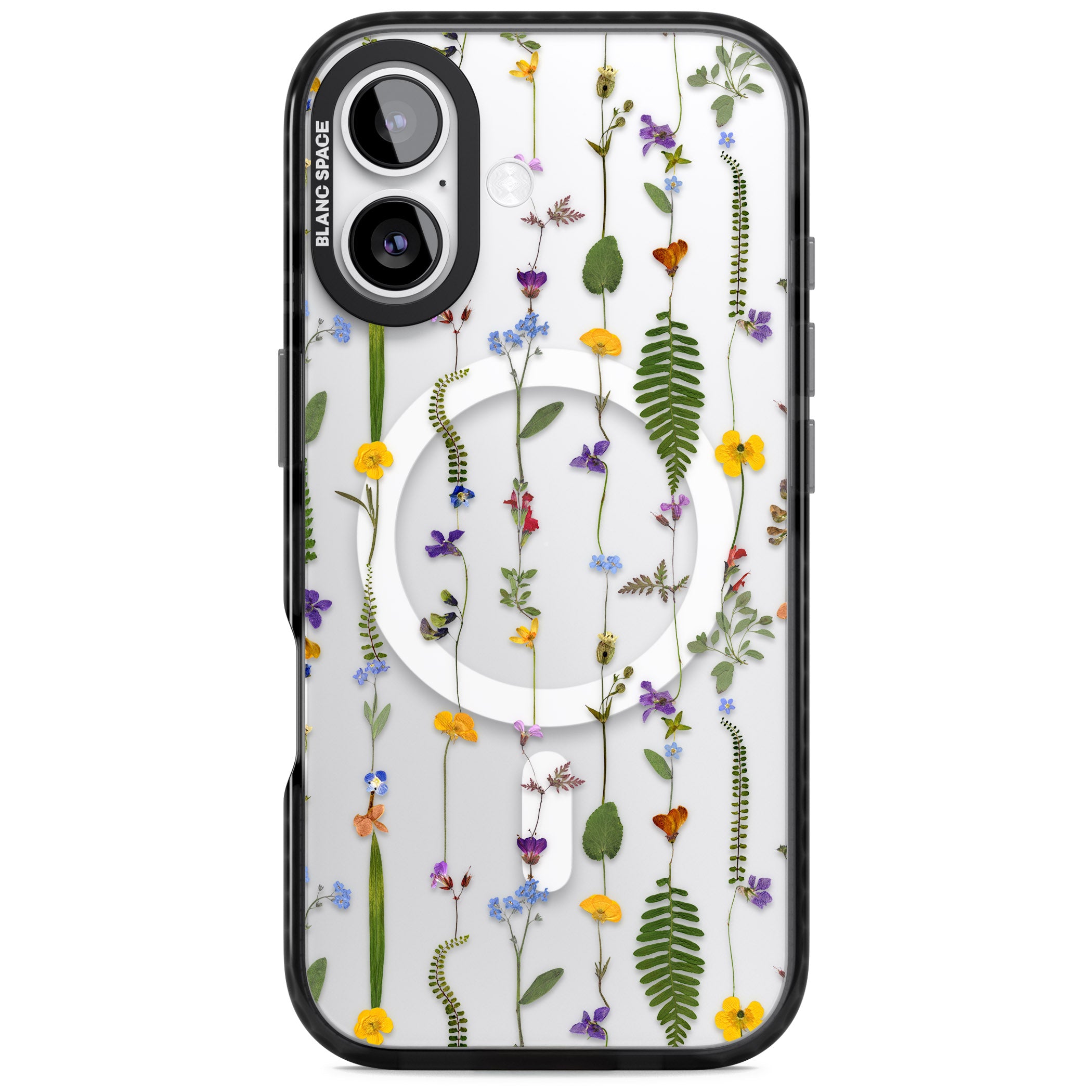 Wildflower Chain iPhone 17 Impact Pro Black Phone Case