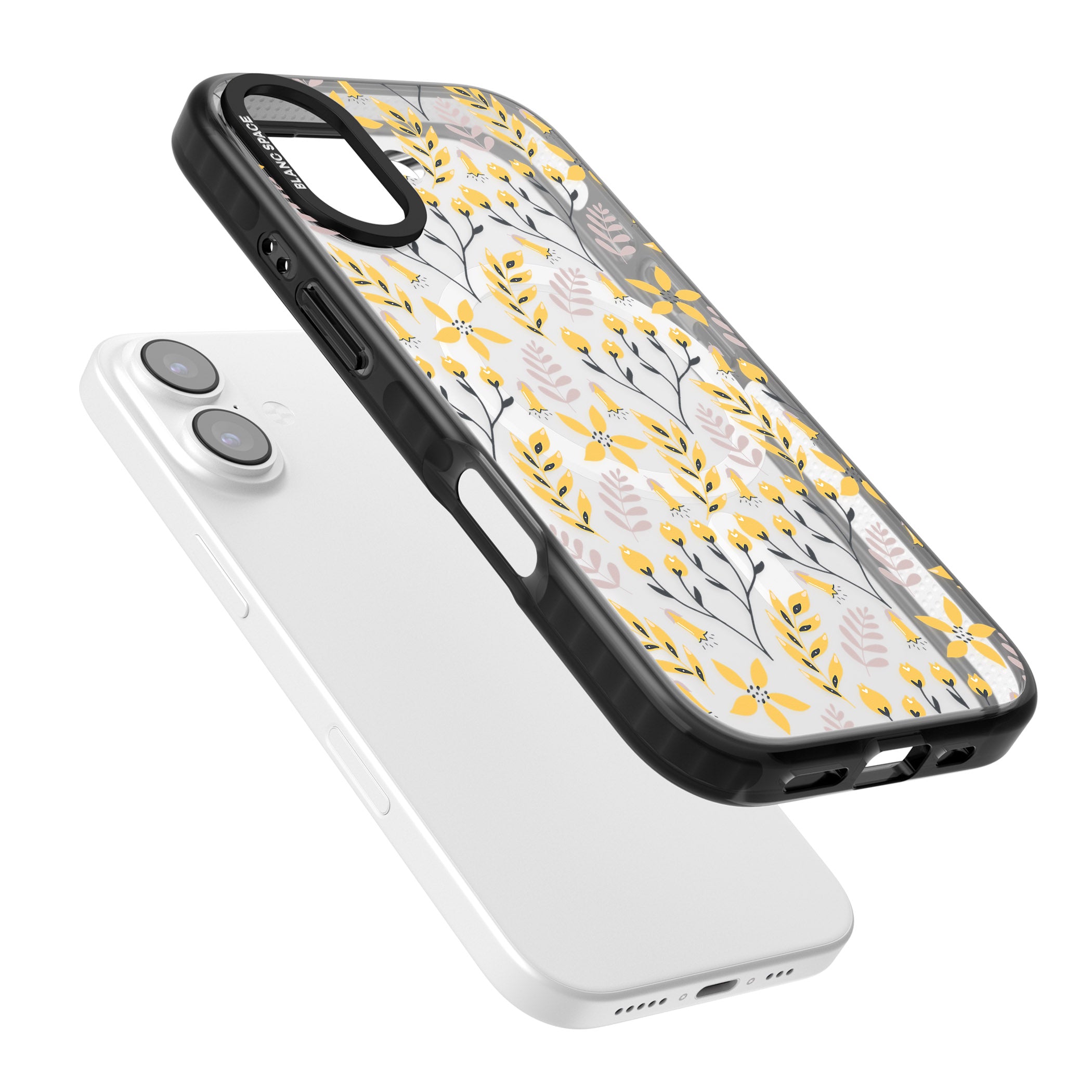 Yellow Floral Vibrance iPhone 17 Impact Pro Black Phone Case Colours