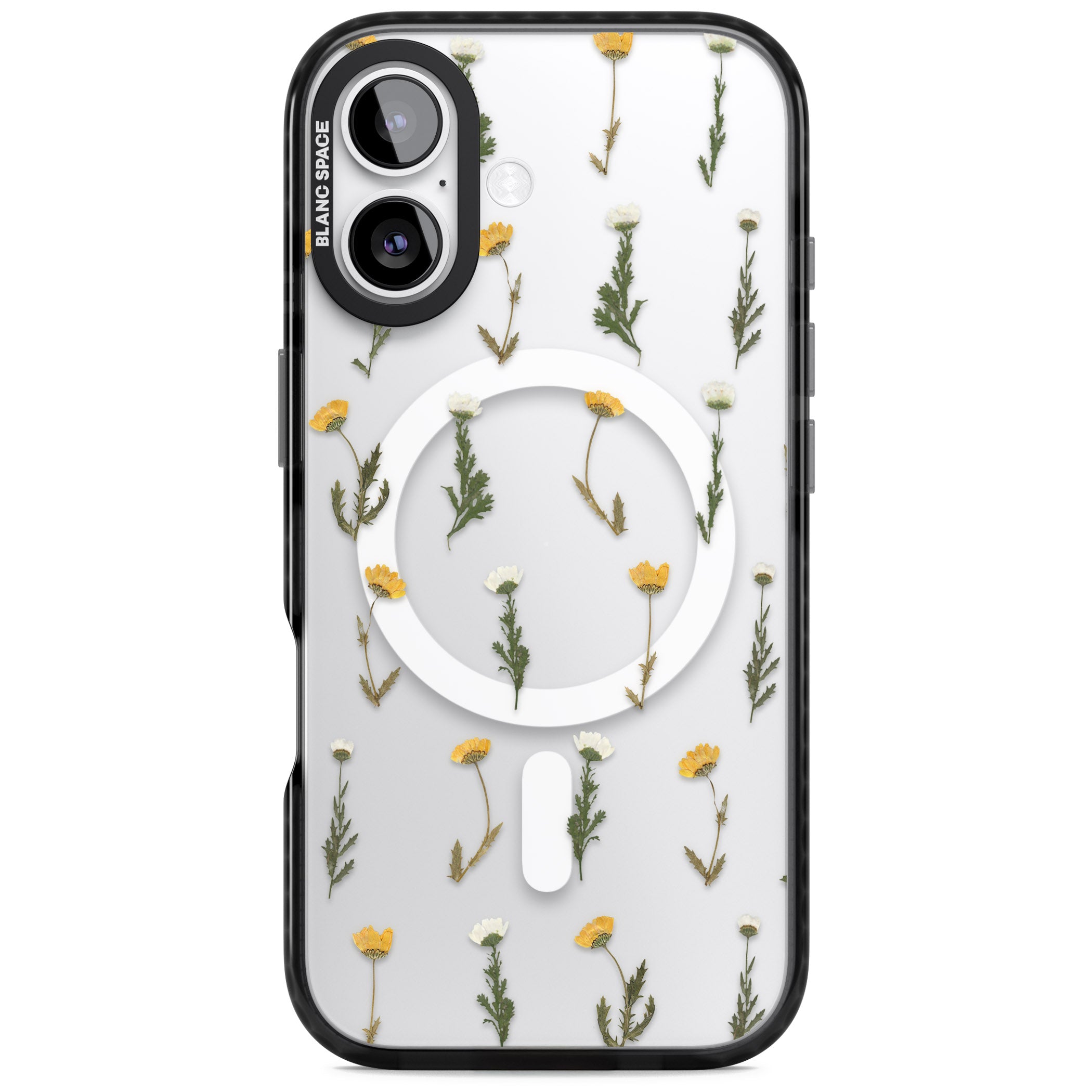 Pressed Flower iPhone 17 Impact Pro Black Phone Case