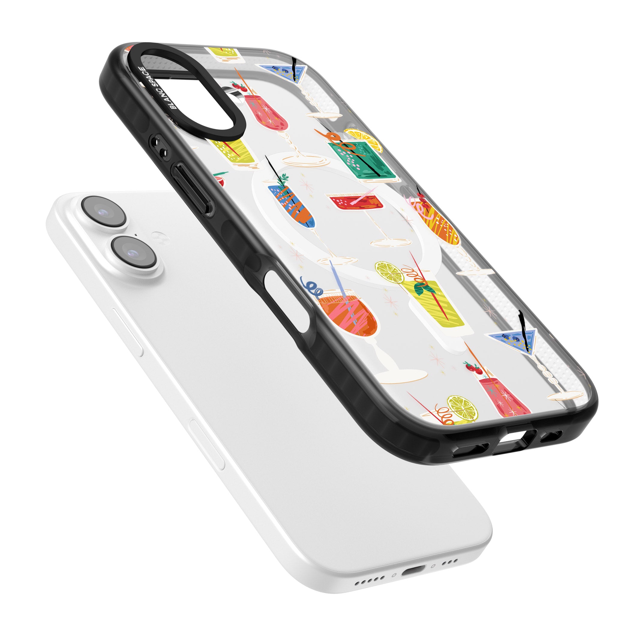 Retro Cocktails iPhone 17 Impact Pro Black Phone Case Colours