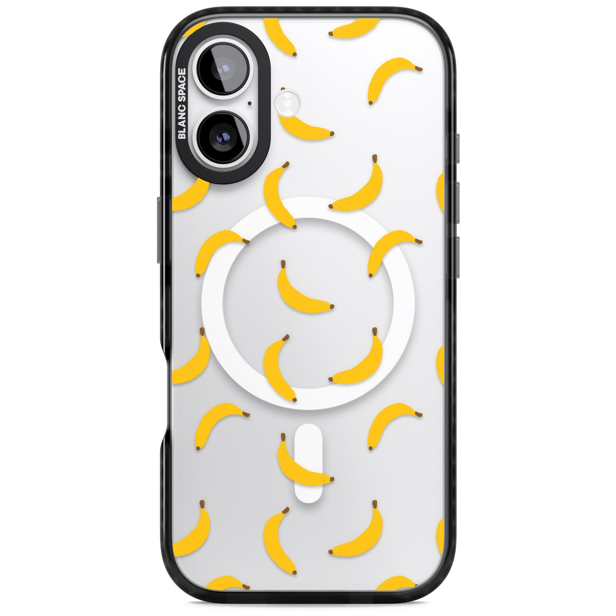 Banana Pattern iPhone 17 Impact Pro Black Phone Case