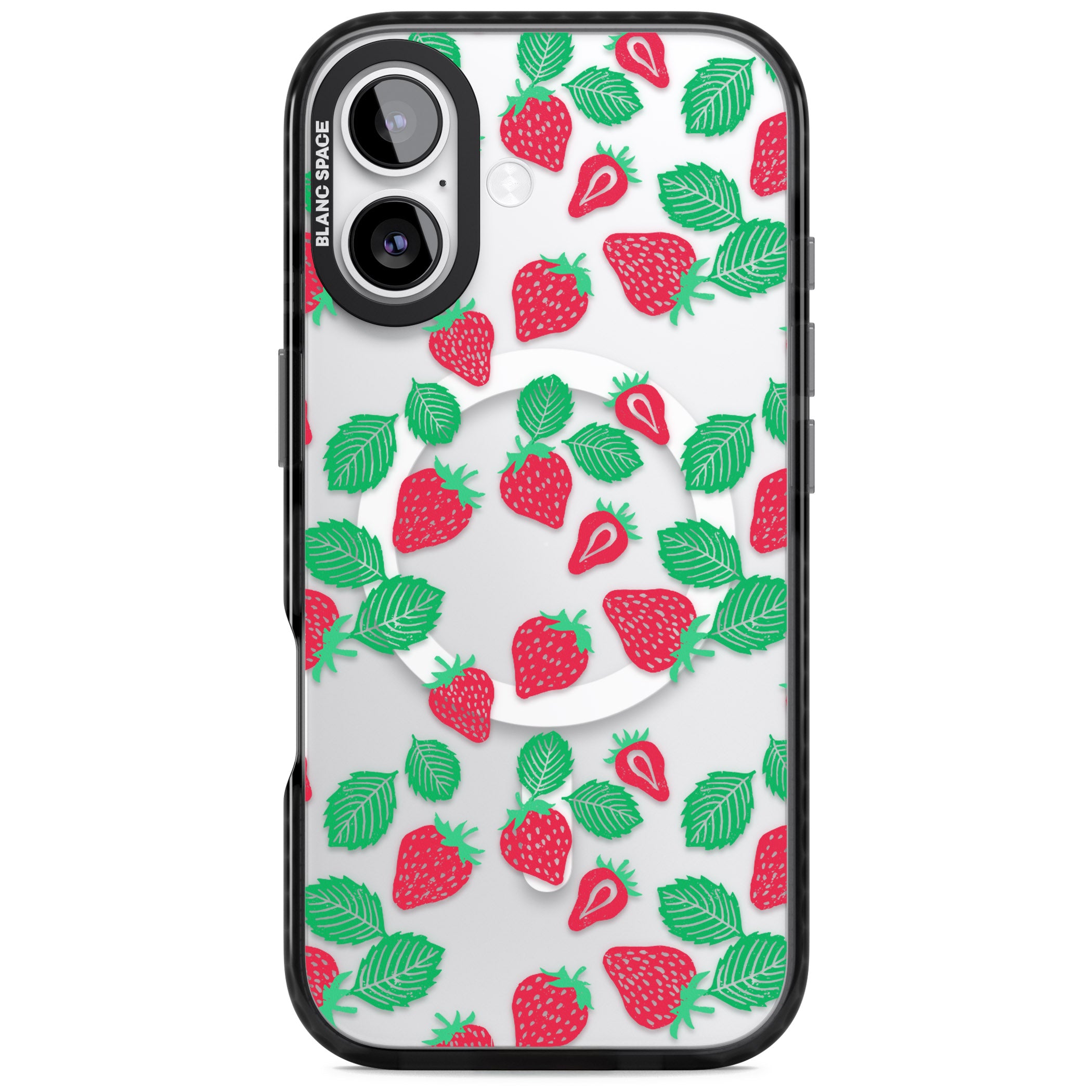Strawberry Delight iPhone 17 Impact Pro Black Phone Case