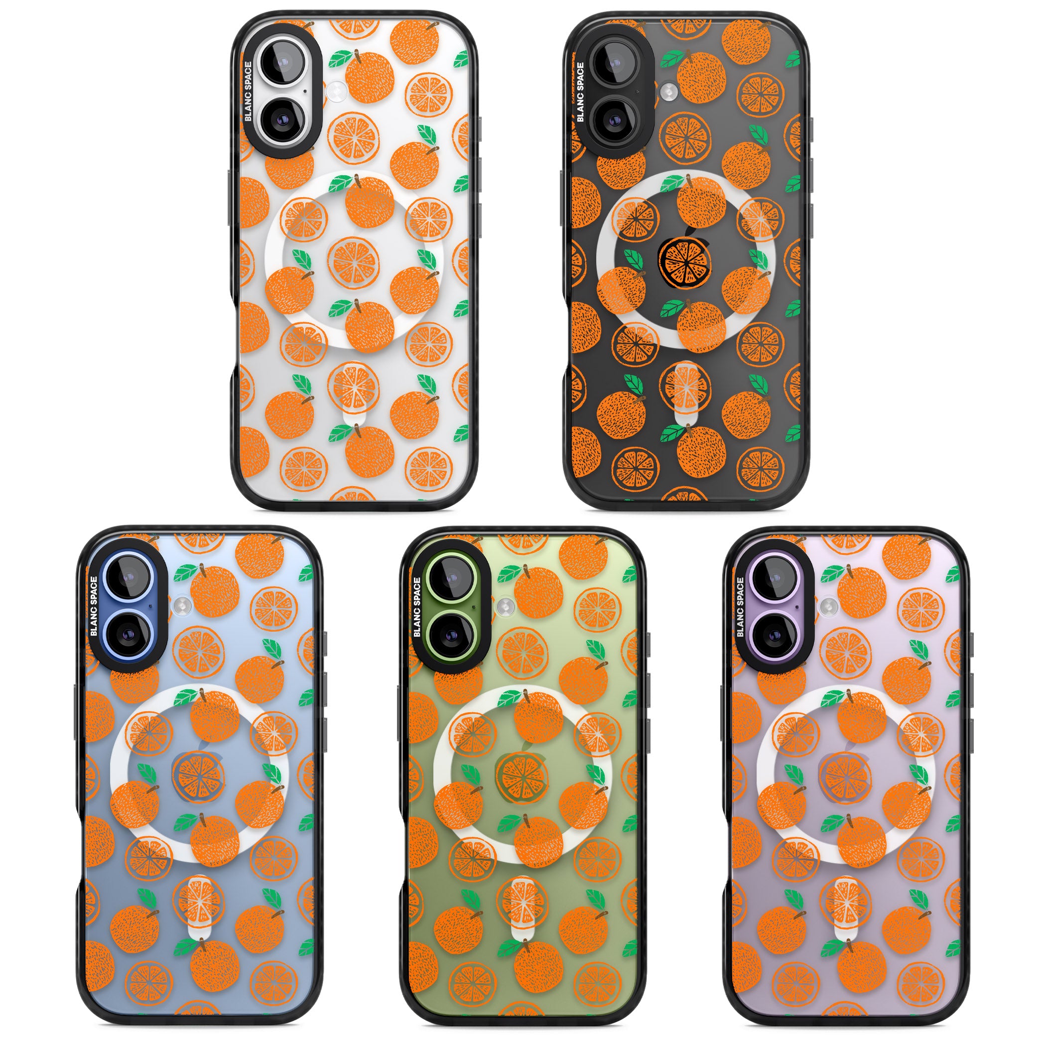 Orange Pattern iPhone 17 Impact Pro Black Phone Case APT Impact Protection