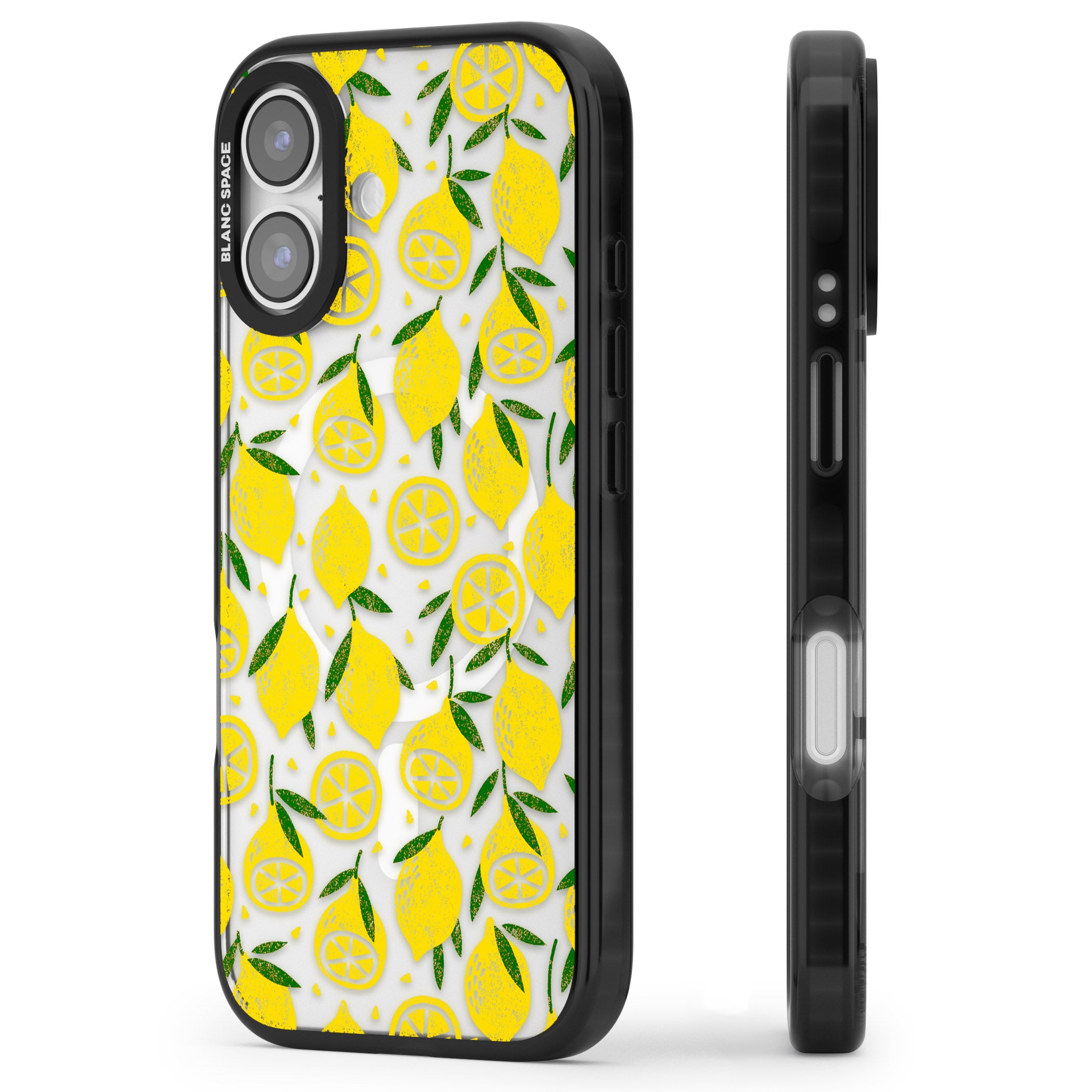 Lemon Delight iPhone 17 Impact Pro Black Phone Case Side Profile