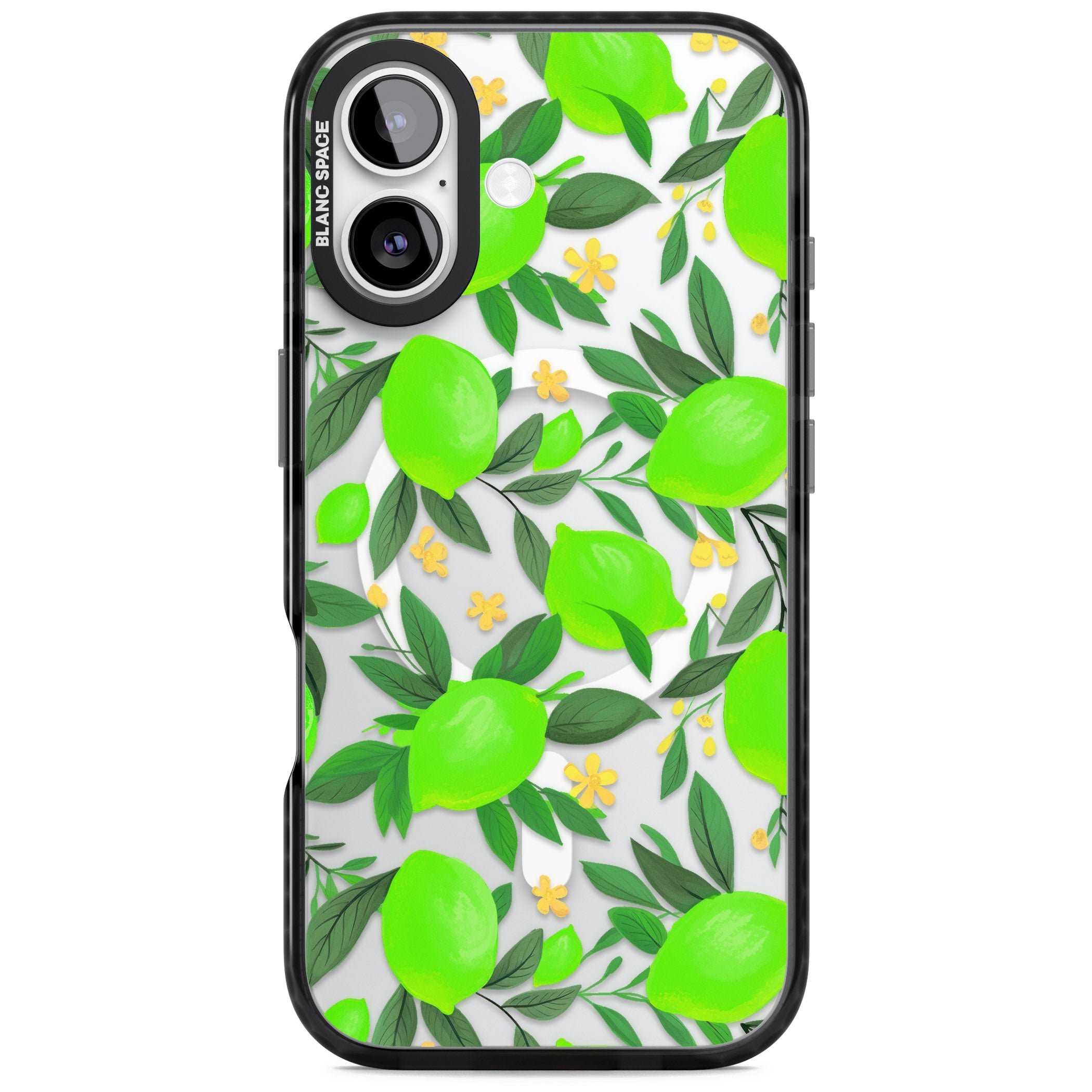 Lime Pattern iPhone 17 Impact Pro Black Phone Case