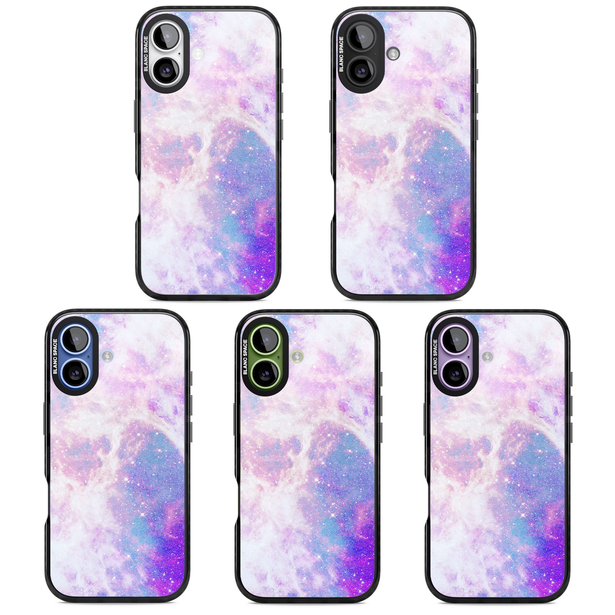Pastel Galaxy iPhone 17 Impact Pro Black Phone Case APT Impact Protection
