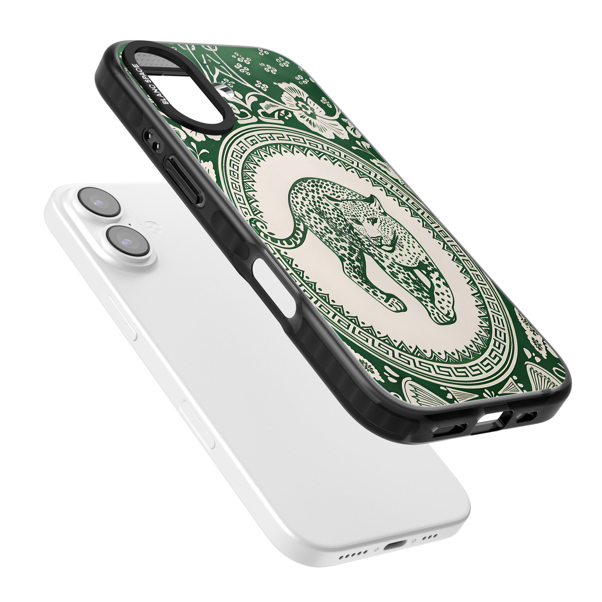 Green Leopard iPhone 17 Impact Pro Black Phone Case Colours