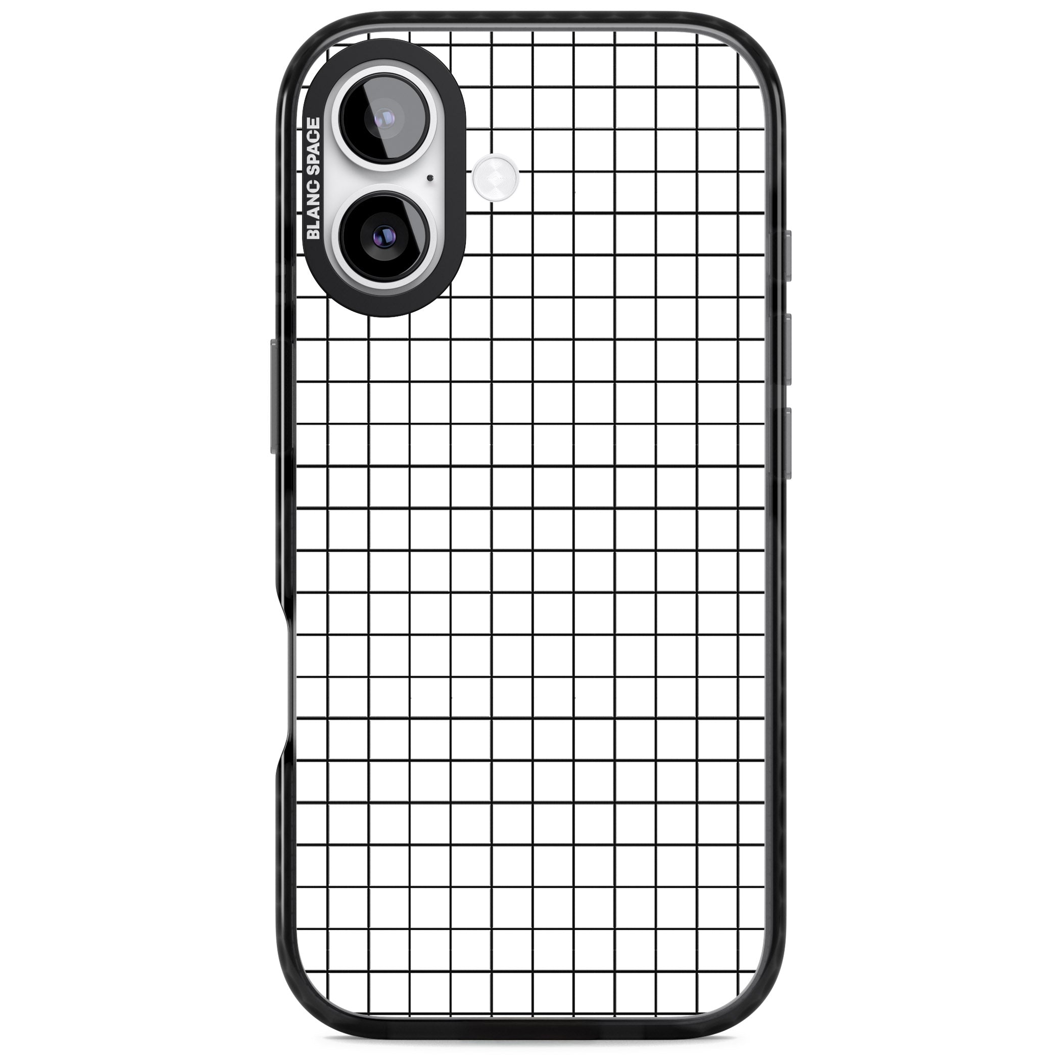 Minimal Black Grid iPhone 17 Impact Pro Black Phone Case